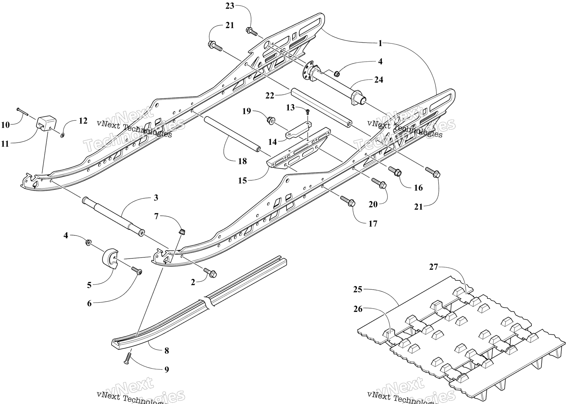 Slide Rail и Track узел