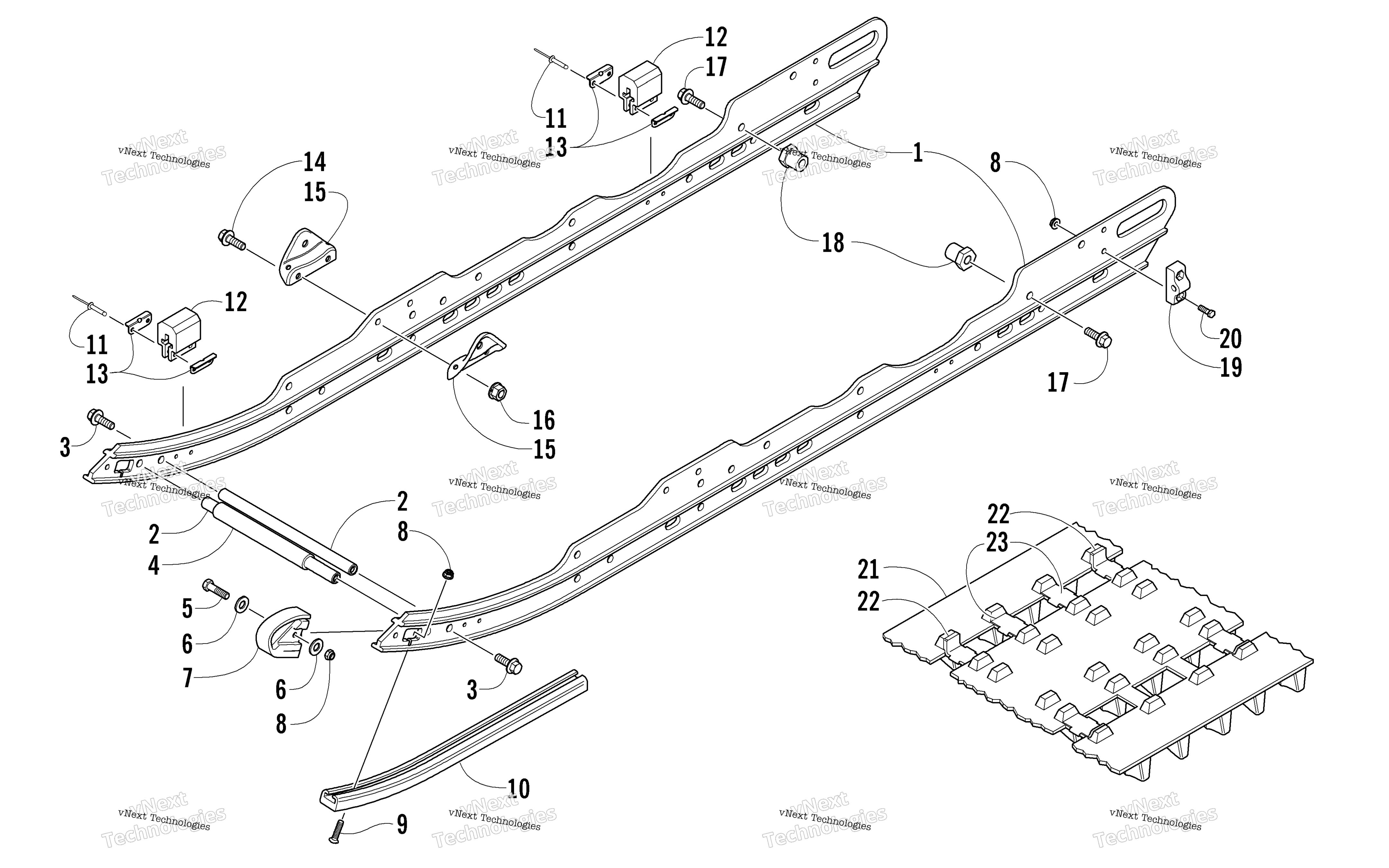 Slide Rail и Track узел