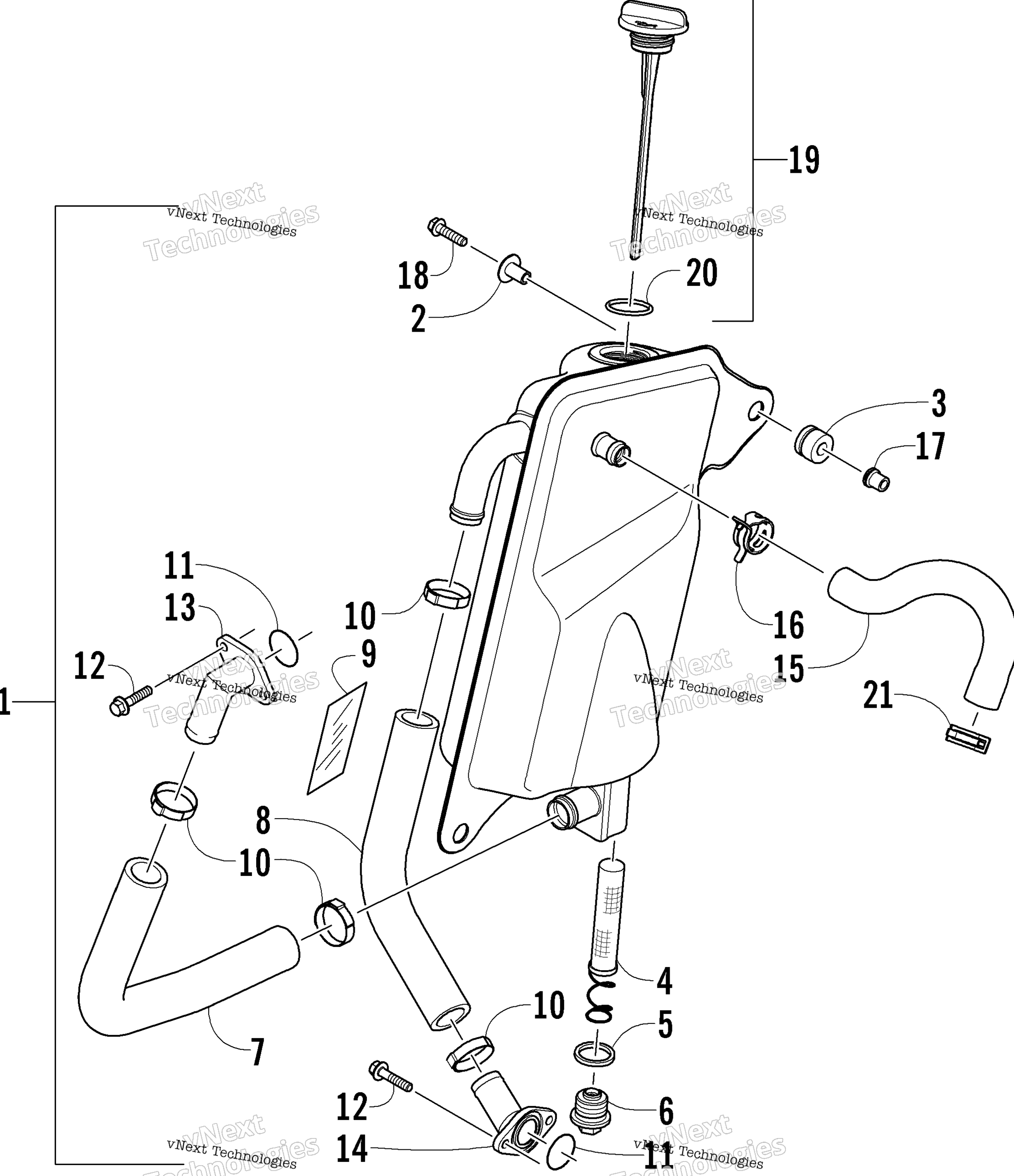 масляный Tank Assembly