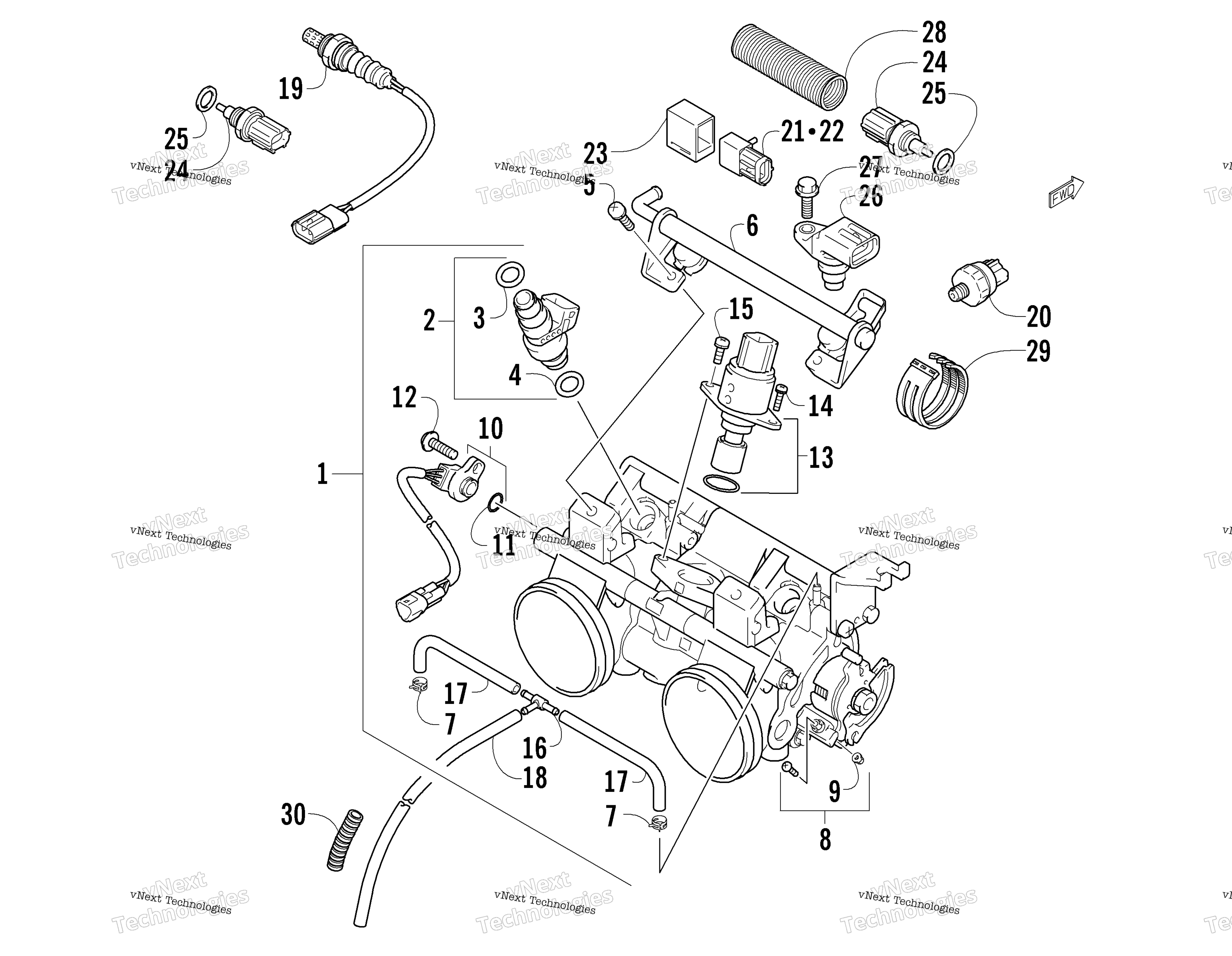 Дроссель Body Assembly