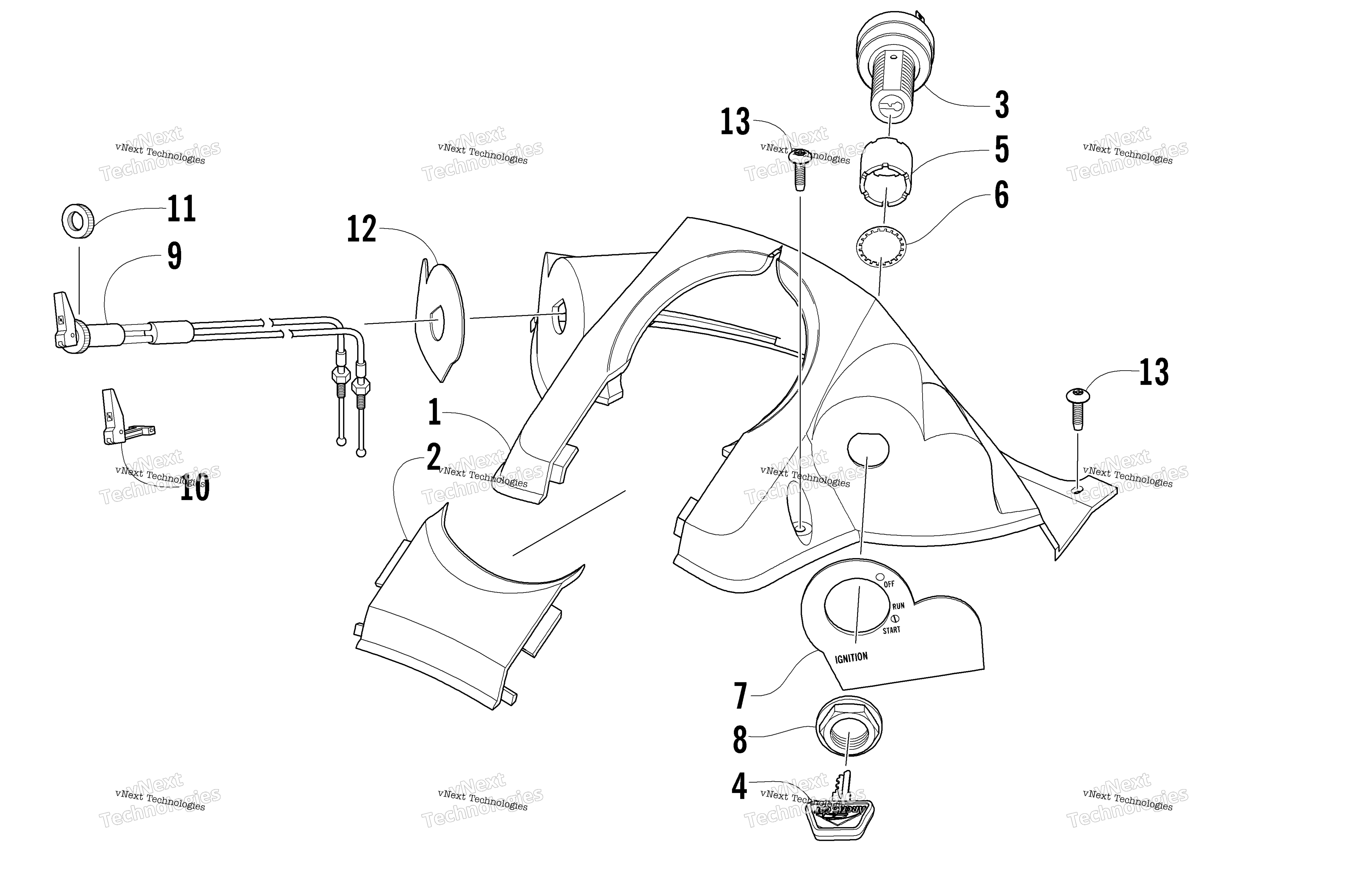 Консоль And Switch Assembly