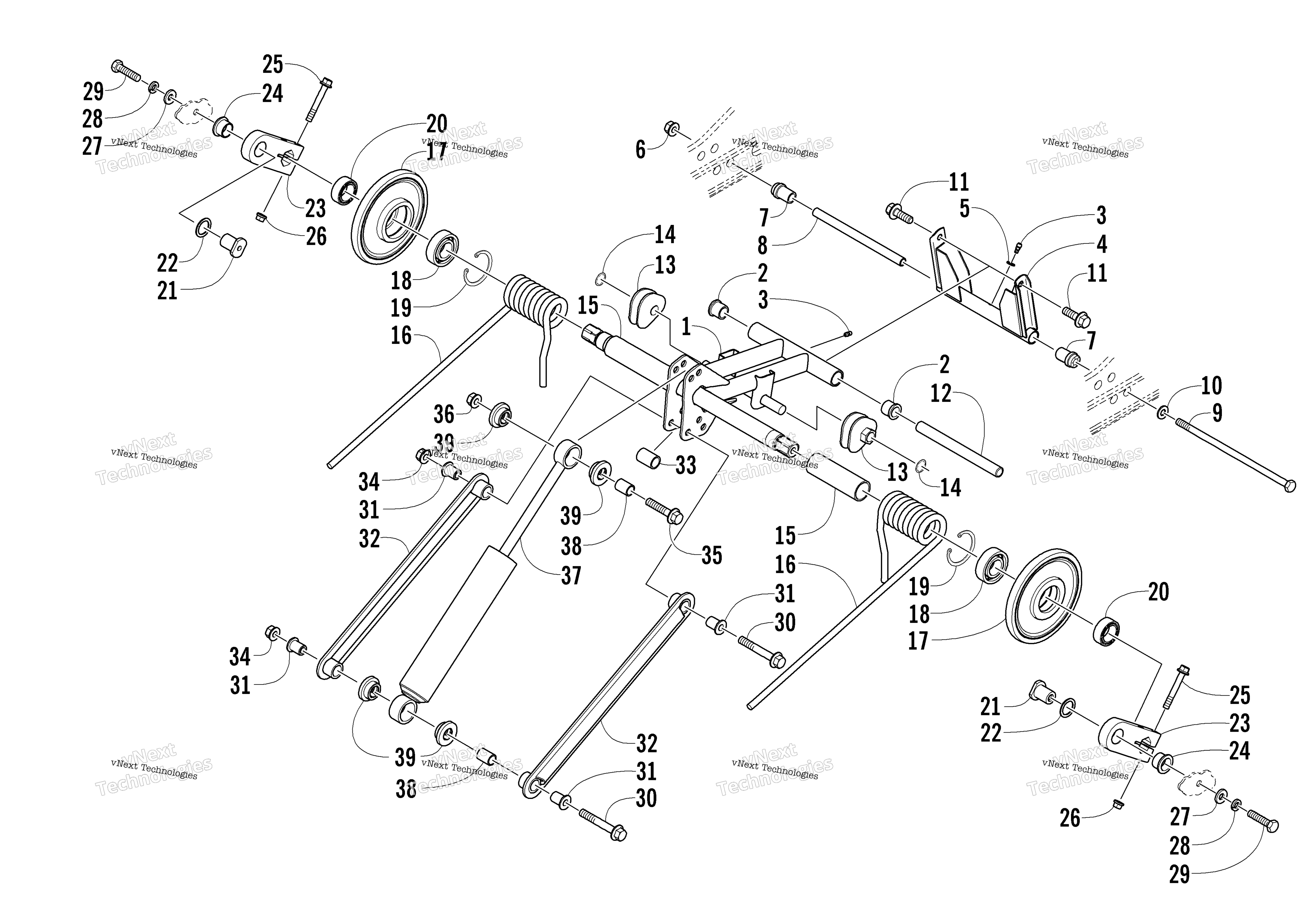 Задняя часть Suspension Rear Arm Assembly