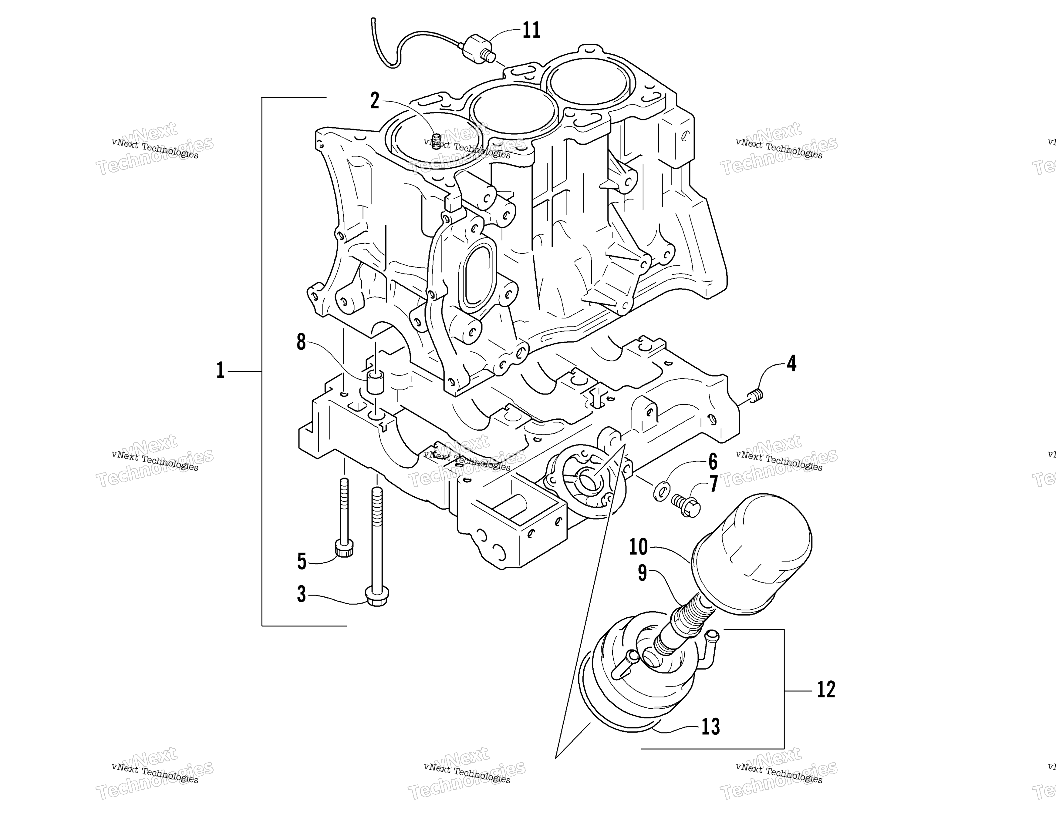 Цилиндр Block/Base Assembly
