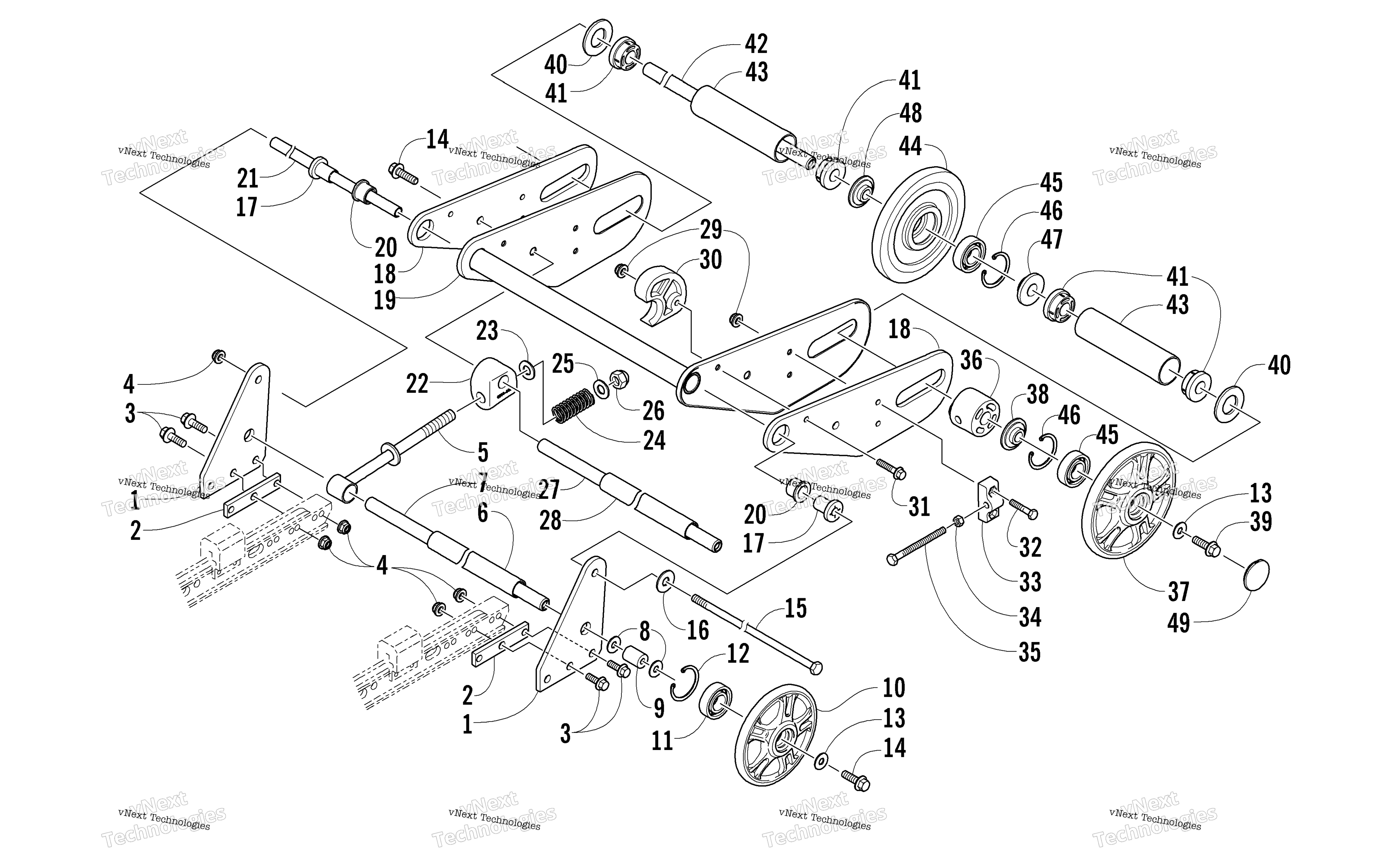 Articulating Skid рама узел