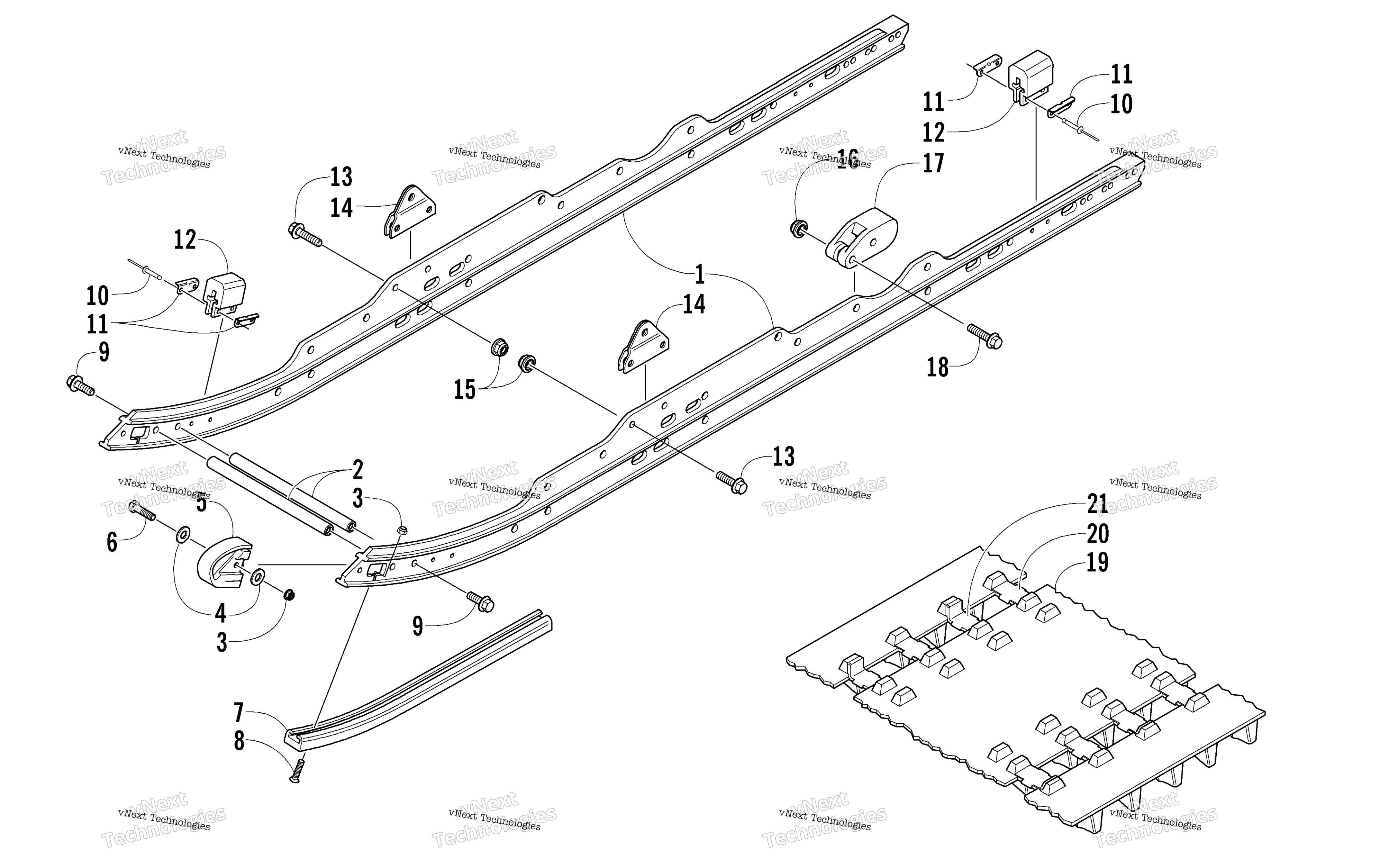 Slide Rail и Track узел