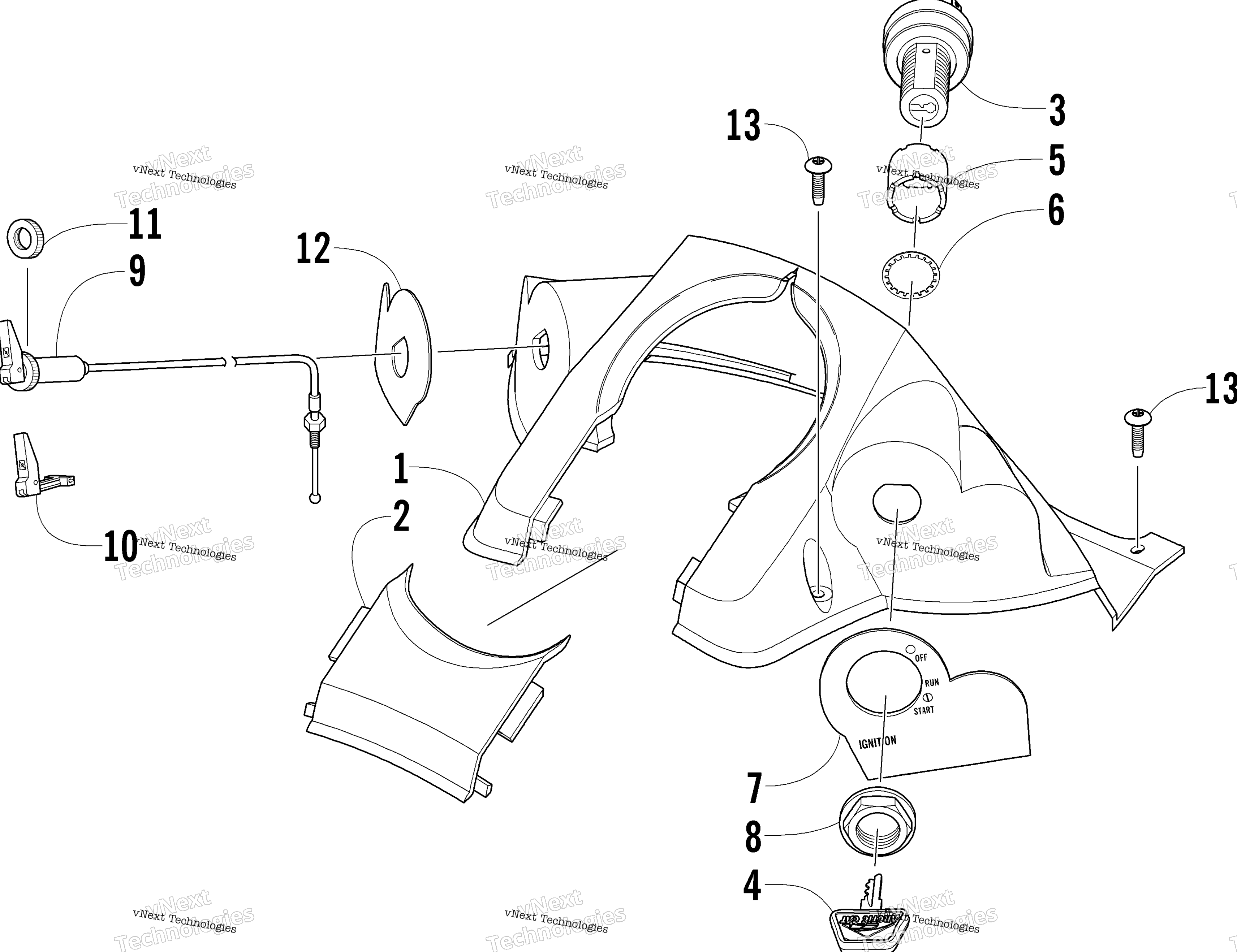 Консоль And Switch Assembly