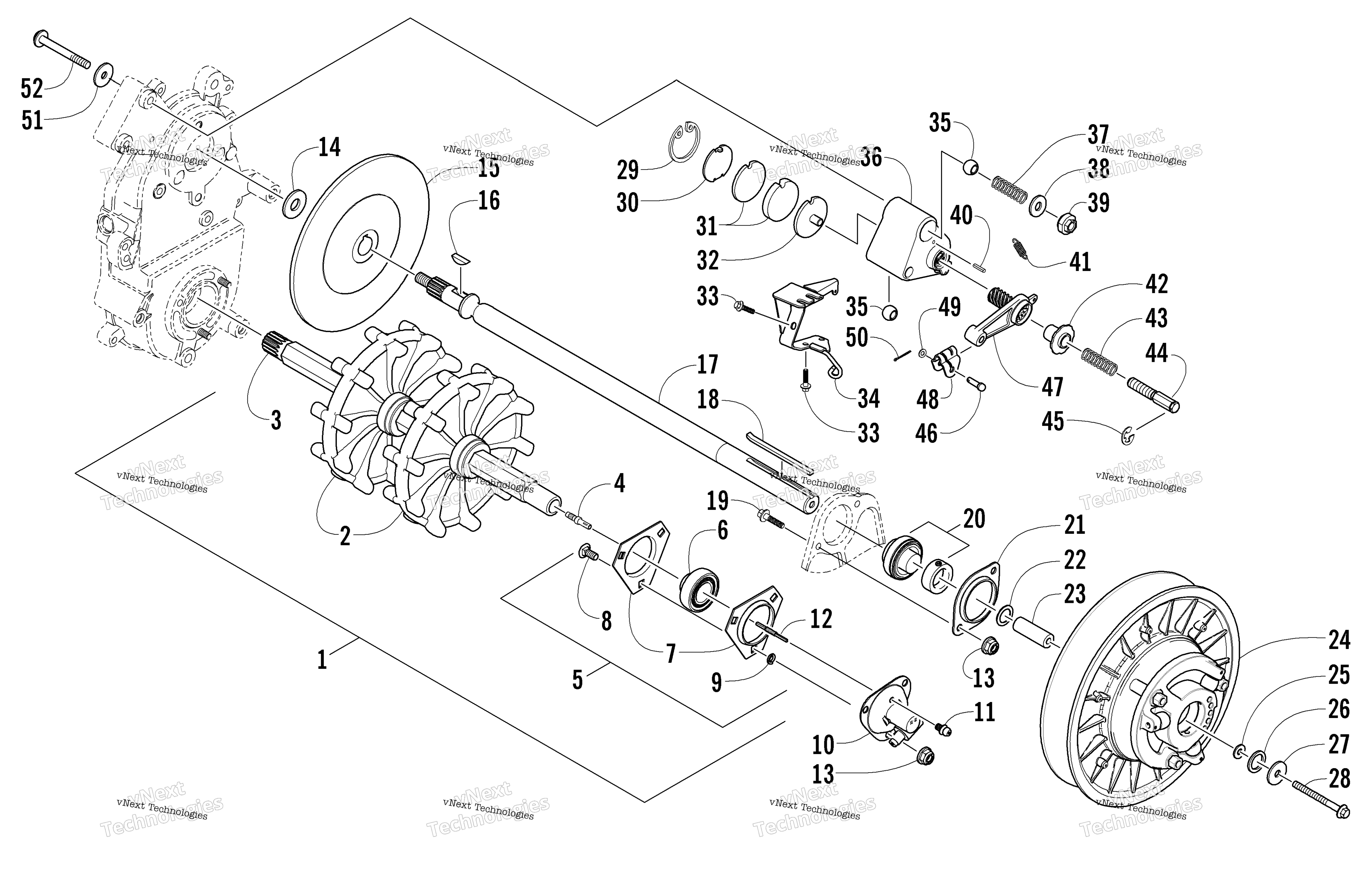 Привод Train Shaft And Brake Assemblies