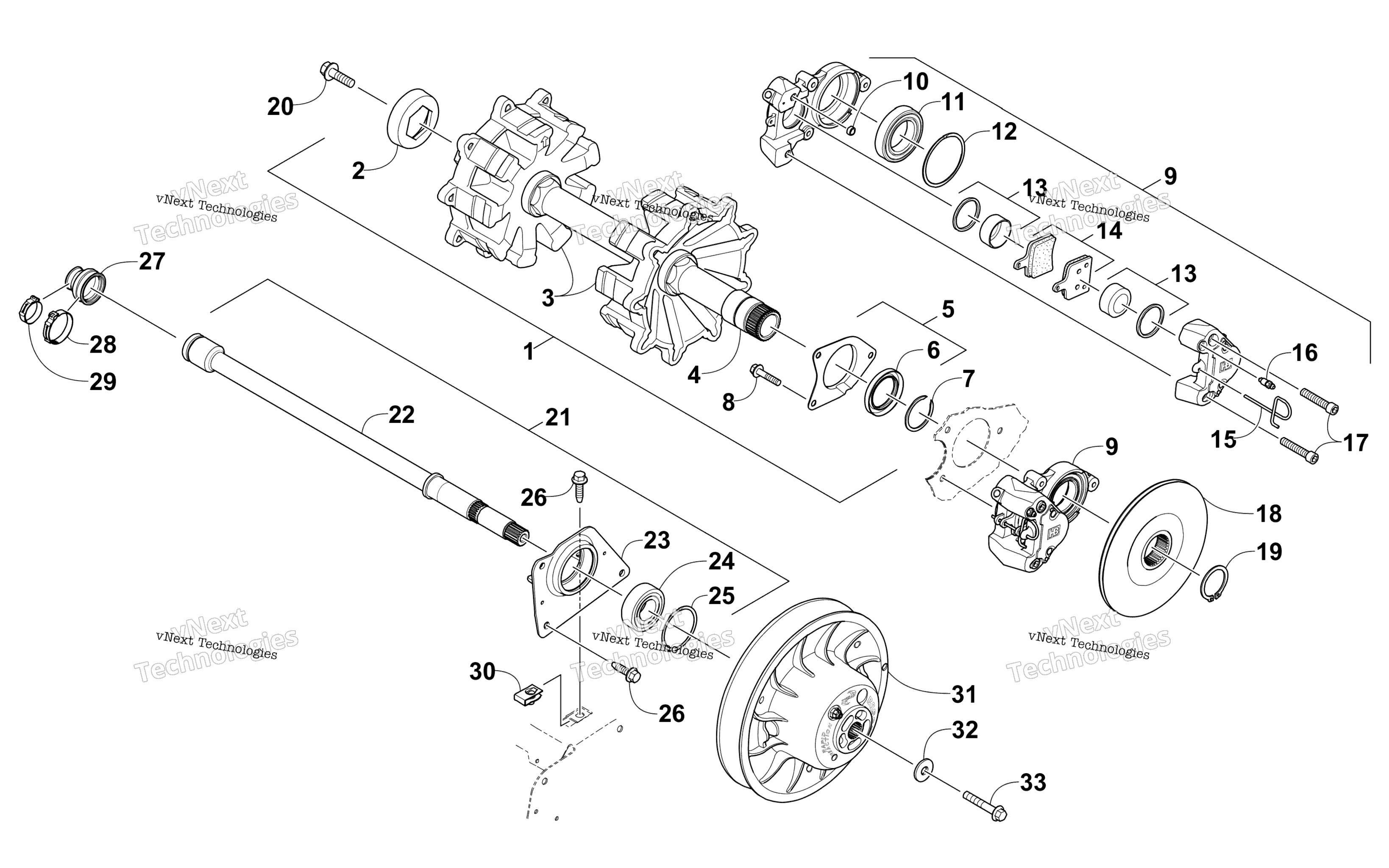 Привод Train Shafts And Brake Assemblies