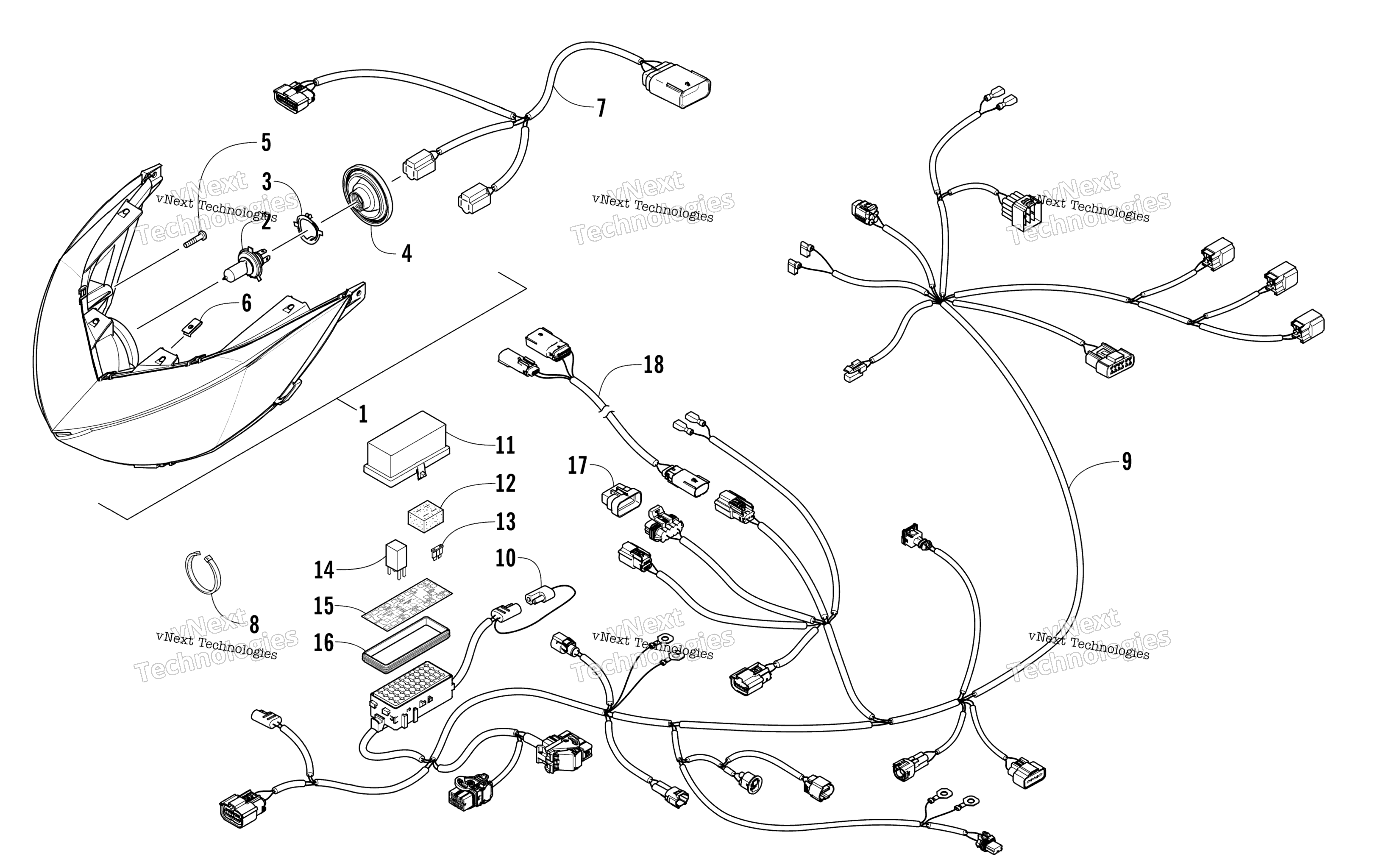 Фара And Wiring Assemblies