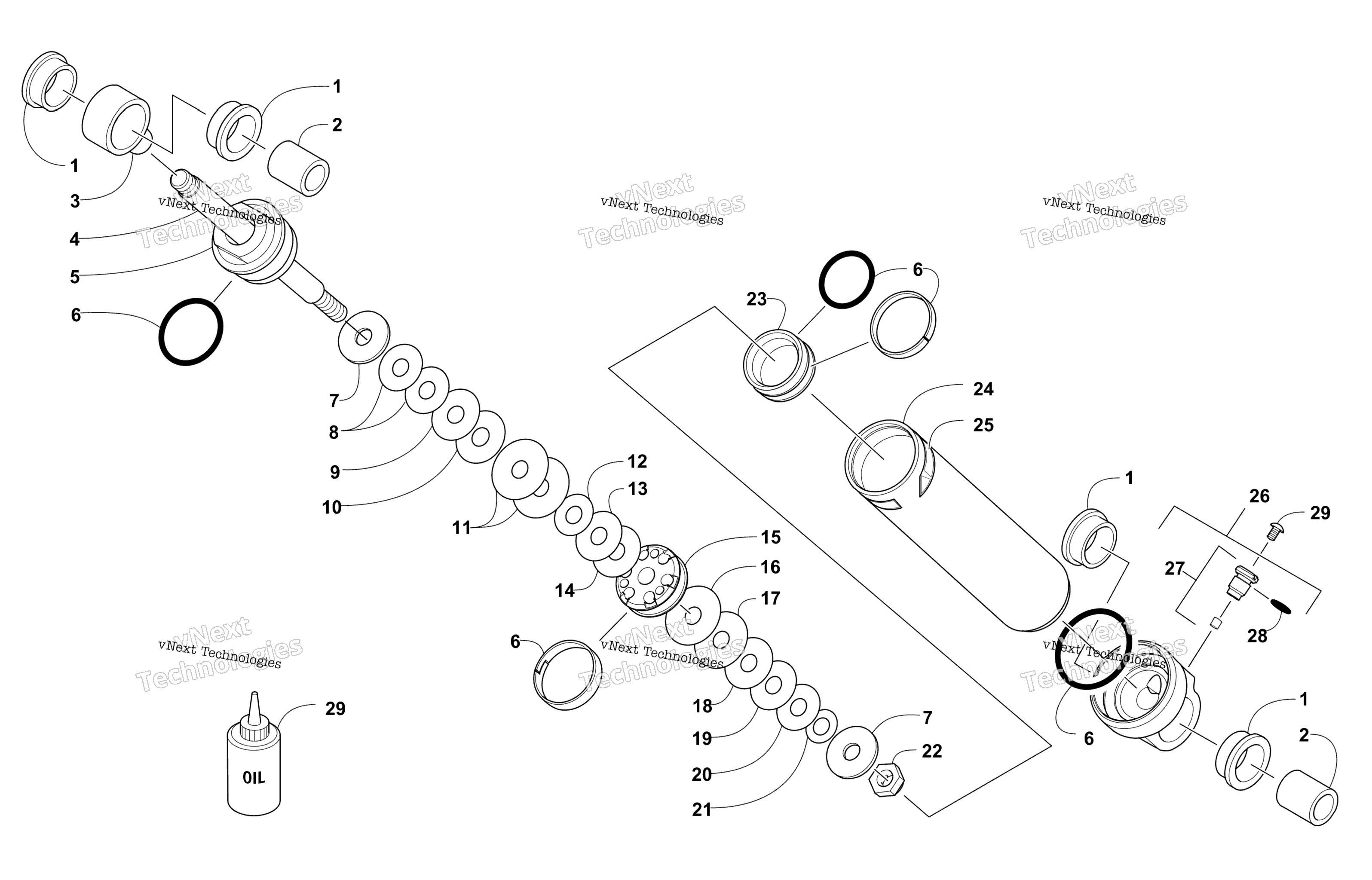 Задняя часть Suspension Rear Arm Shock Absorber