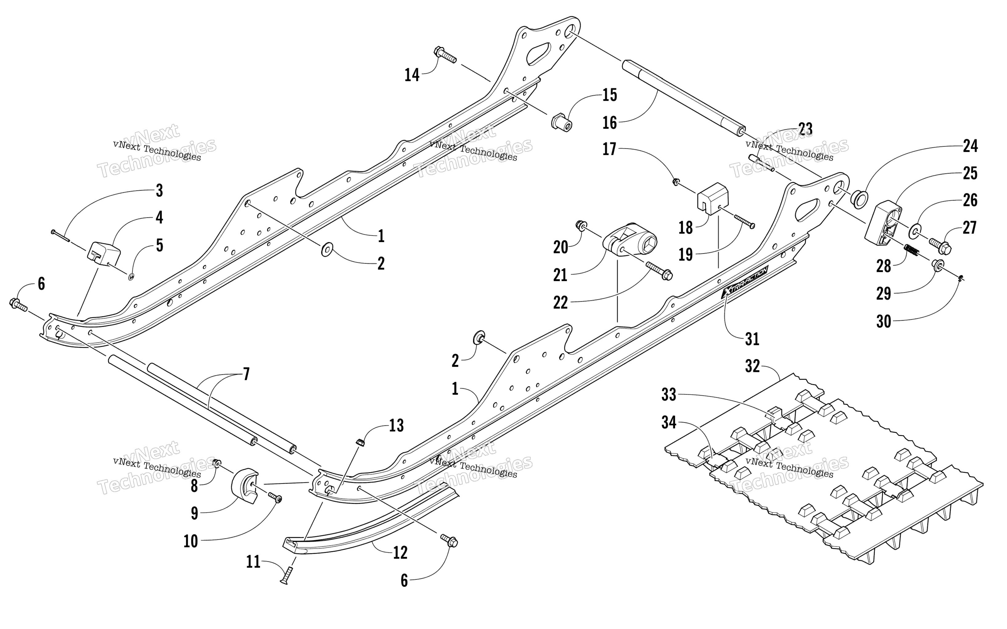 Slide Rail и Track узел