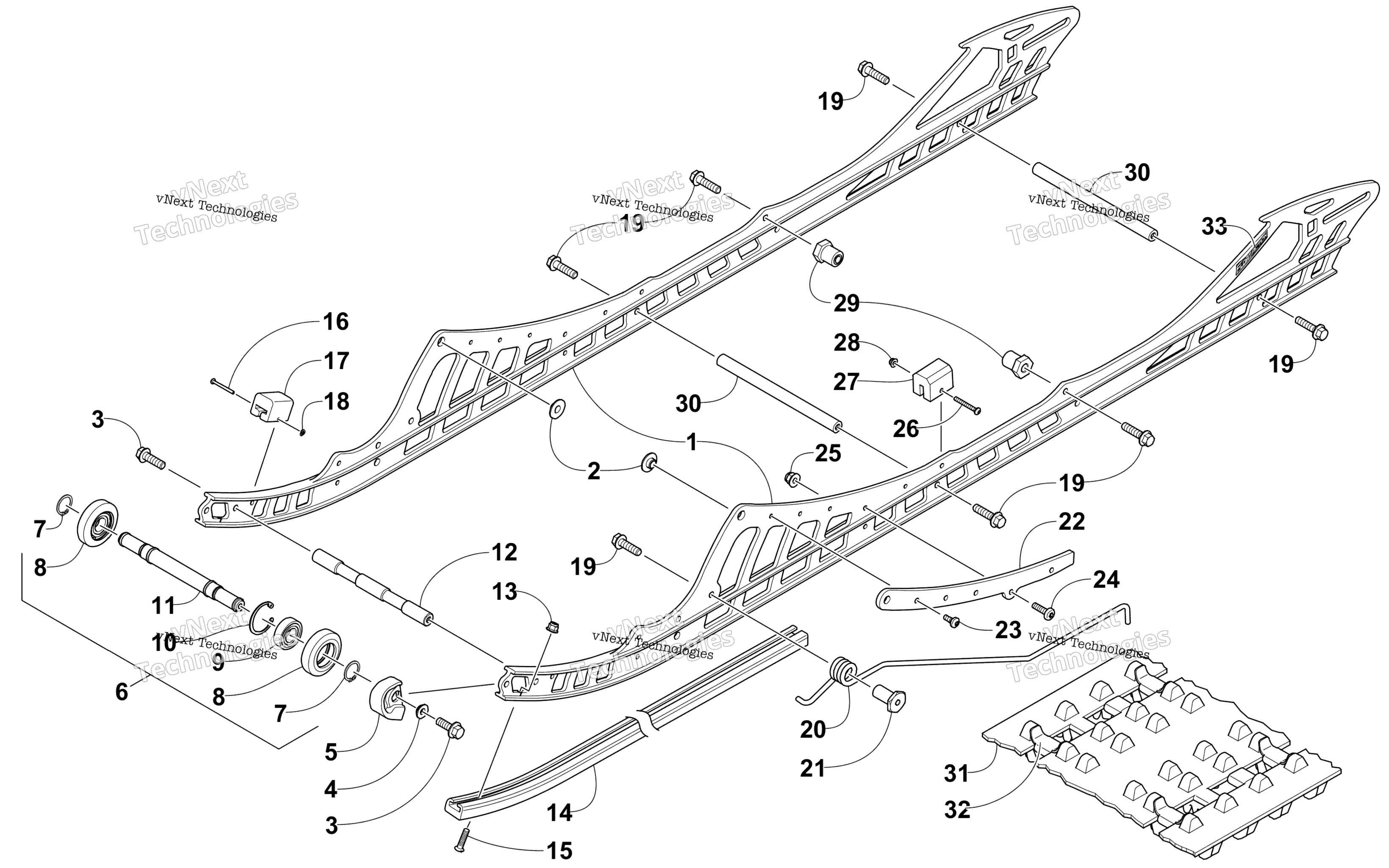 Slide Rail и Track узел