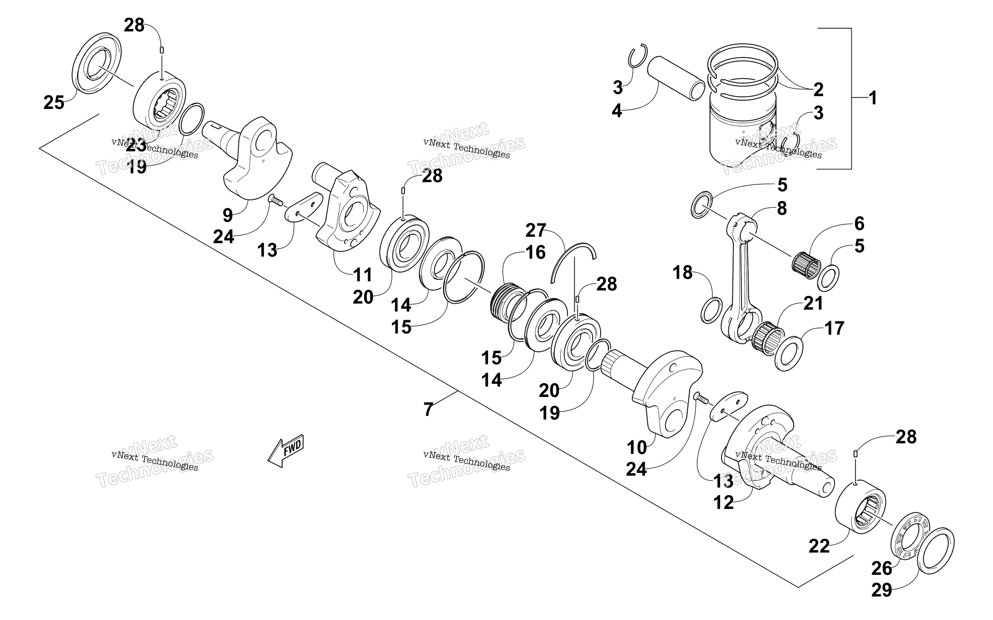 поршень и коленвал