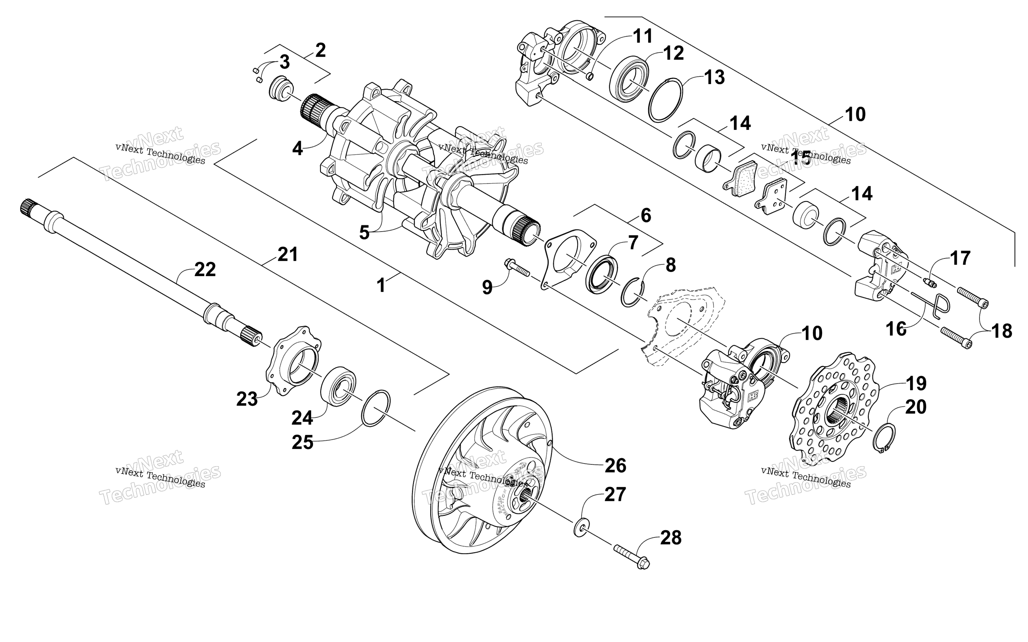 Привод Train Shafts And Brake Assemblies