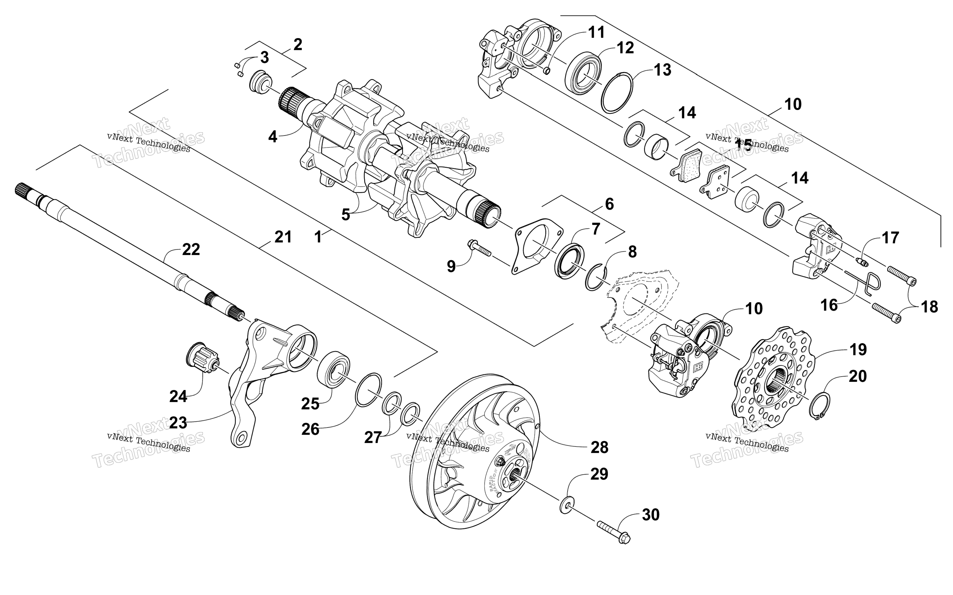 Привод Train Shafts And Brake Assemblies