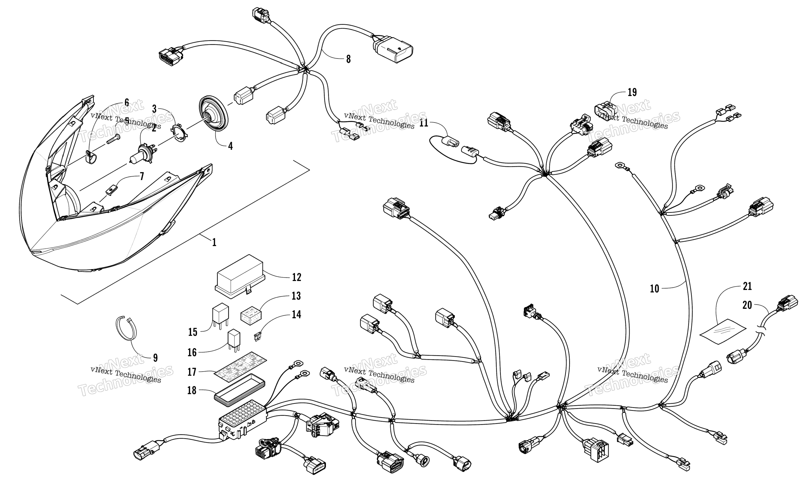 Фара And Wiring Assemblies