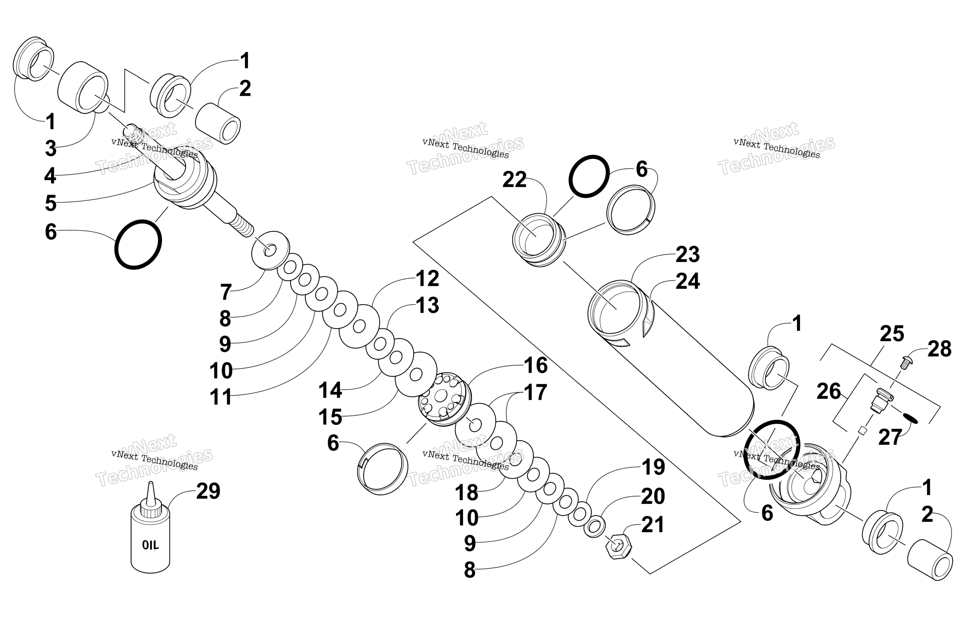 Задняя часть Suspension Rear Arm Shock Absorber
