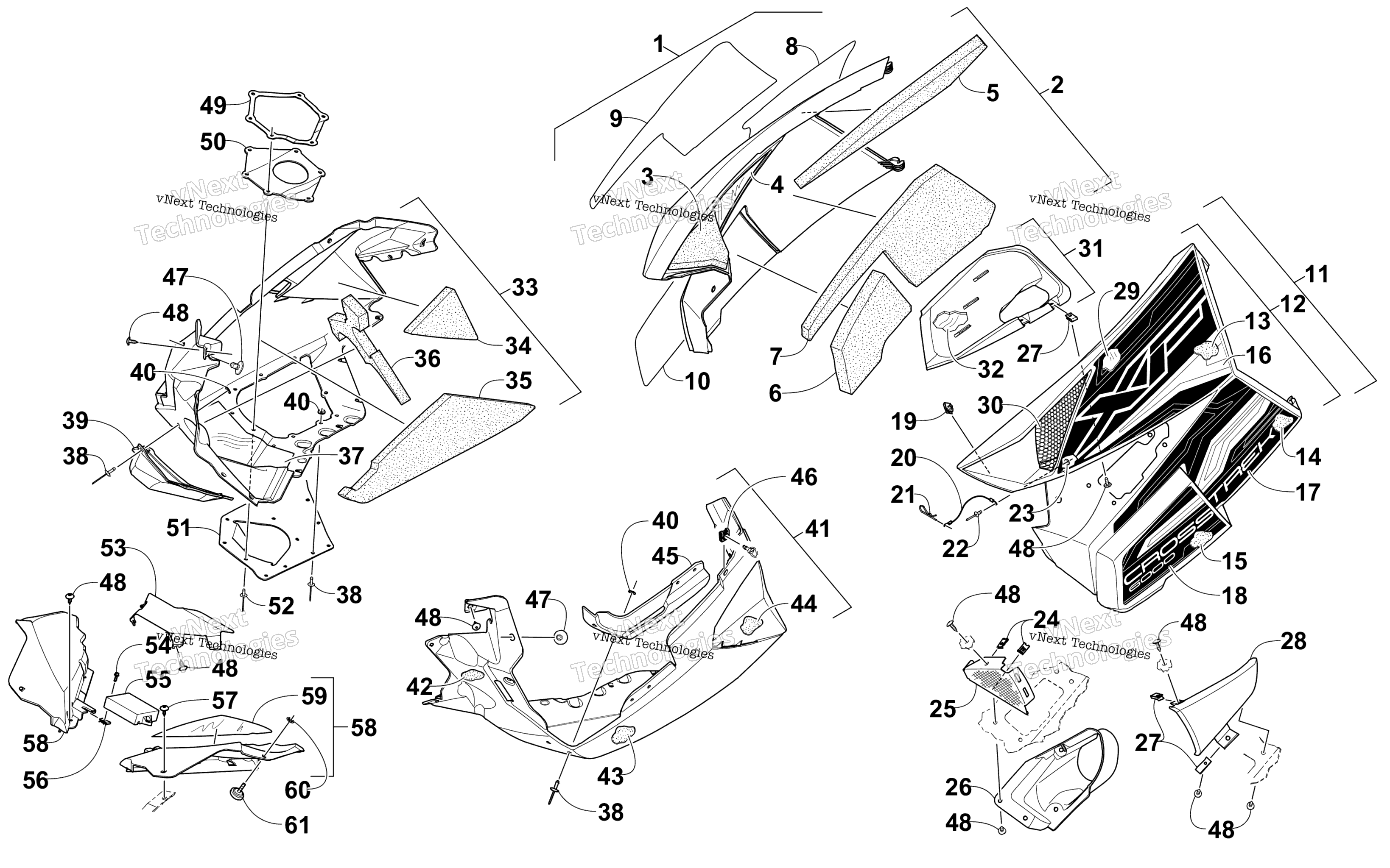 Skid Plate и Side панель узел