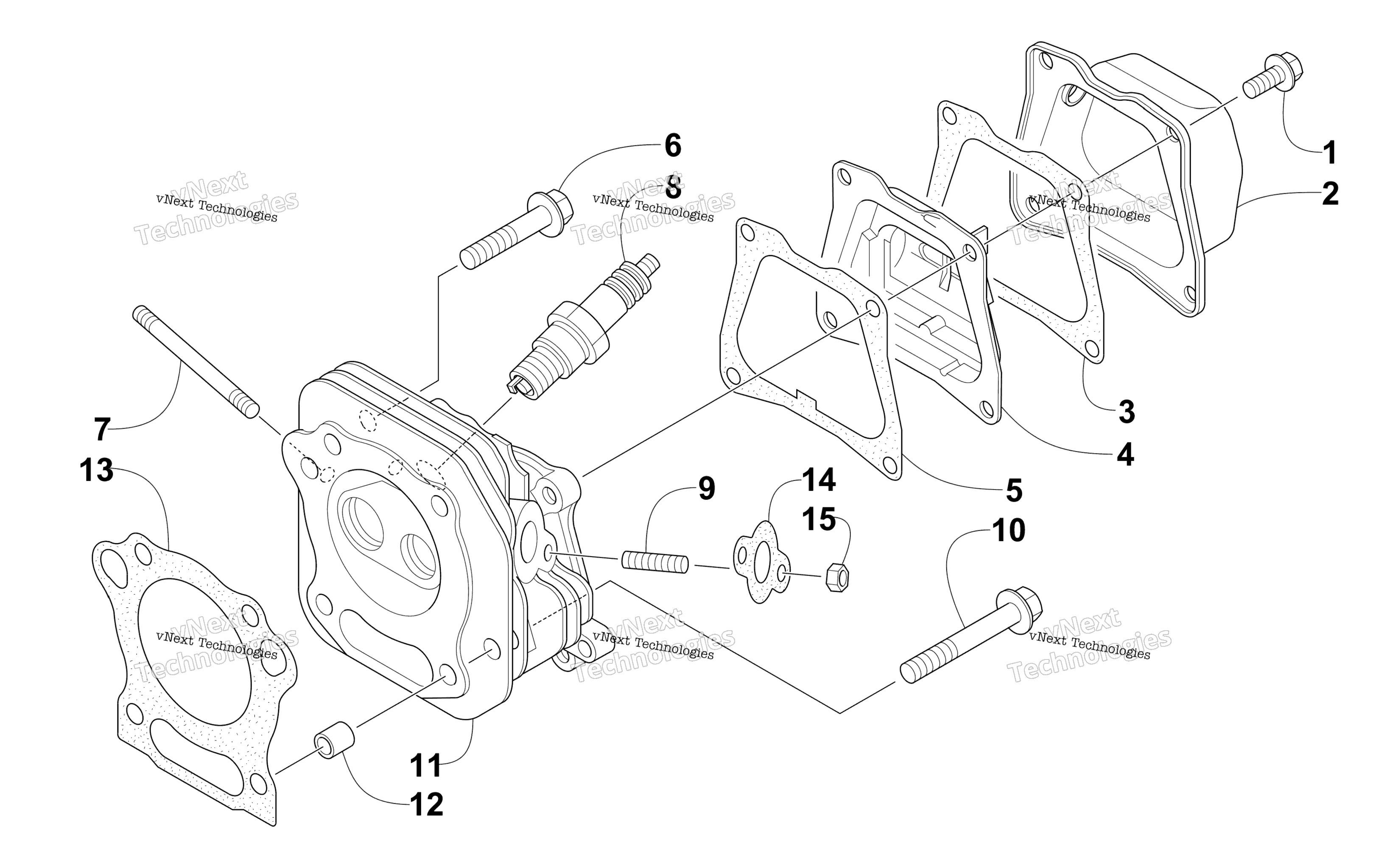 Цилиндр Head And Air Breather Assembly