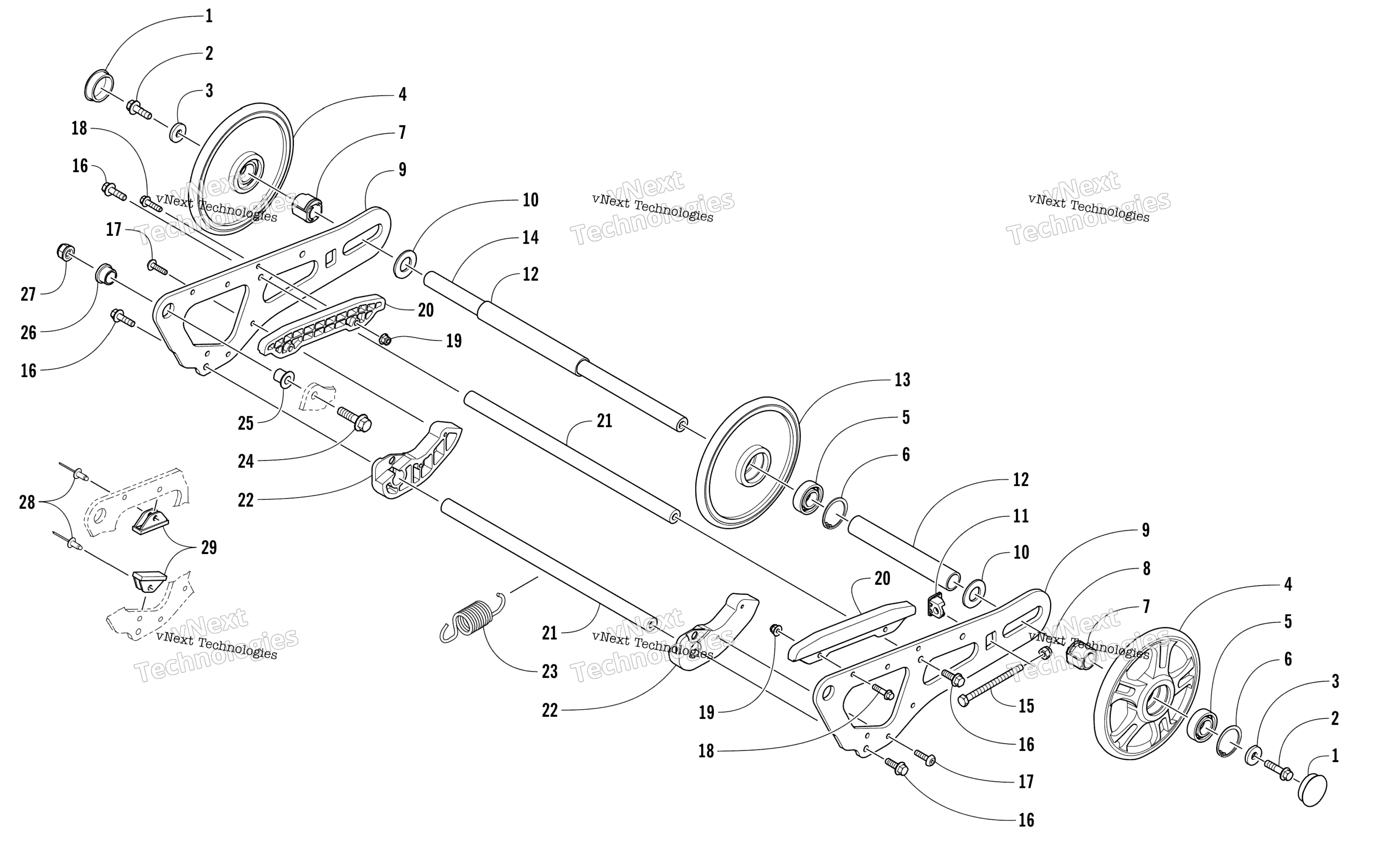 Articulating Skid рама узел