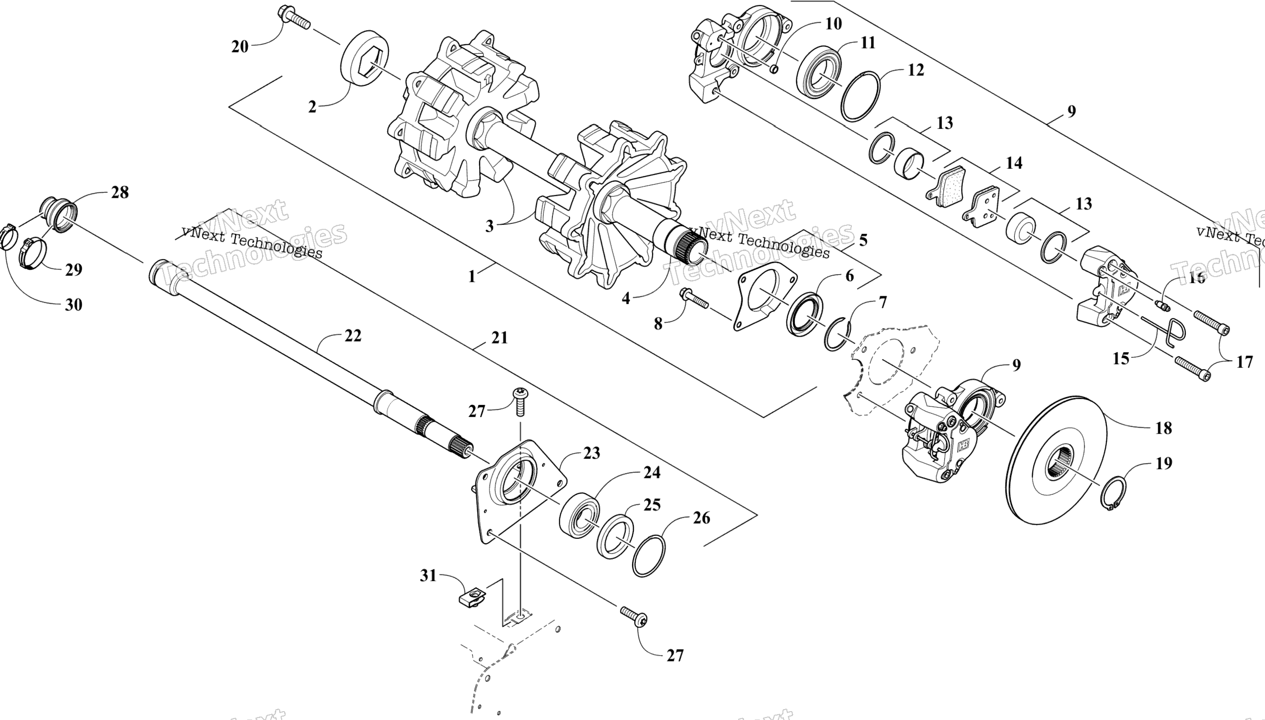 Привод Train Shafts And Brake Assemblies