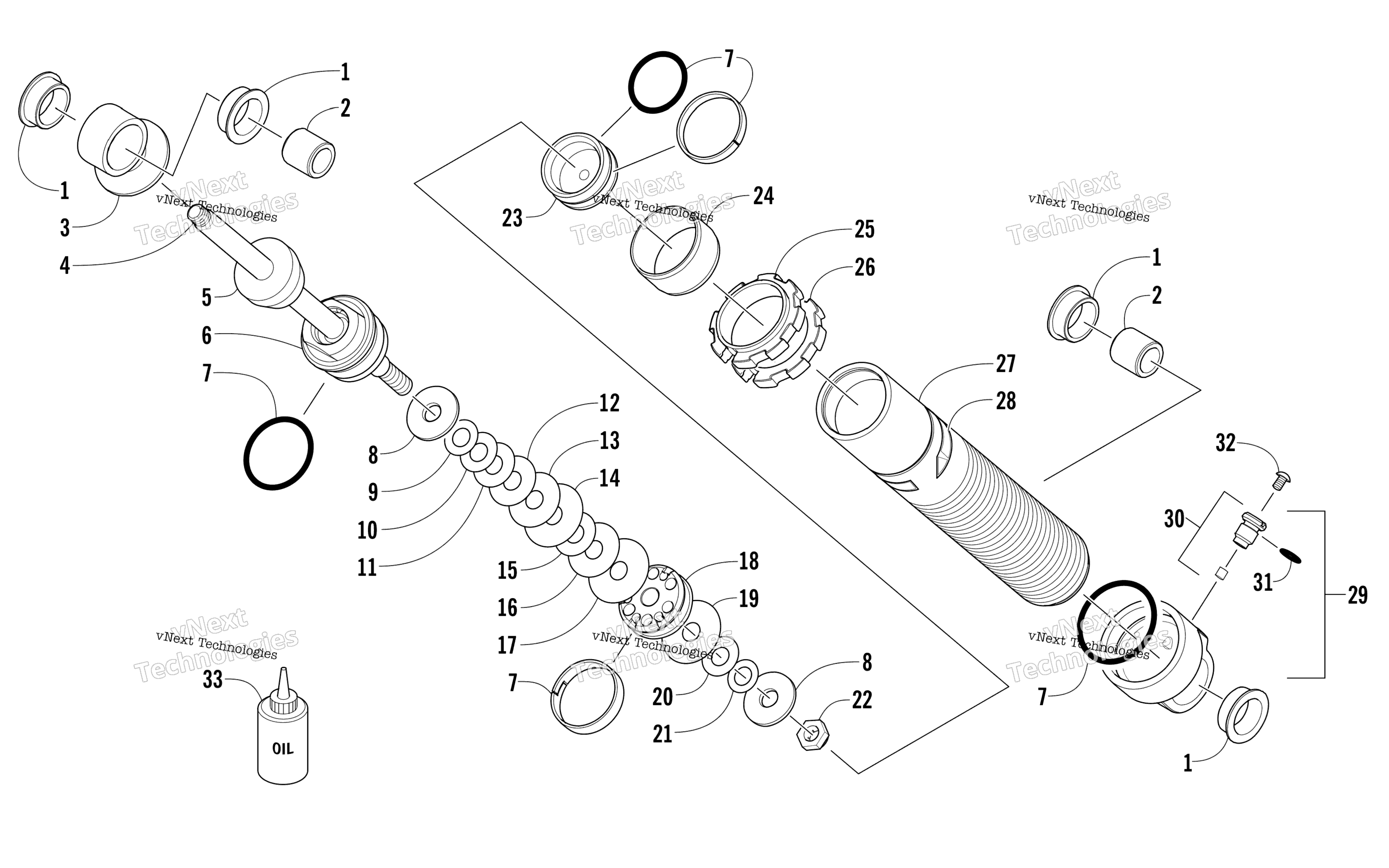 Передняя часть Suspension Shock Absorber