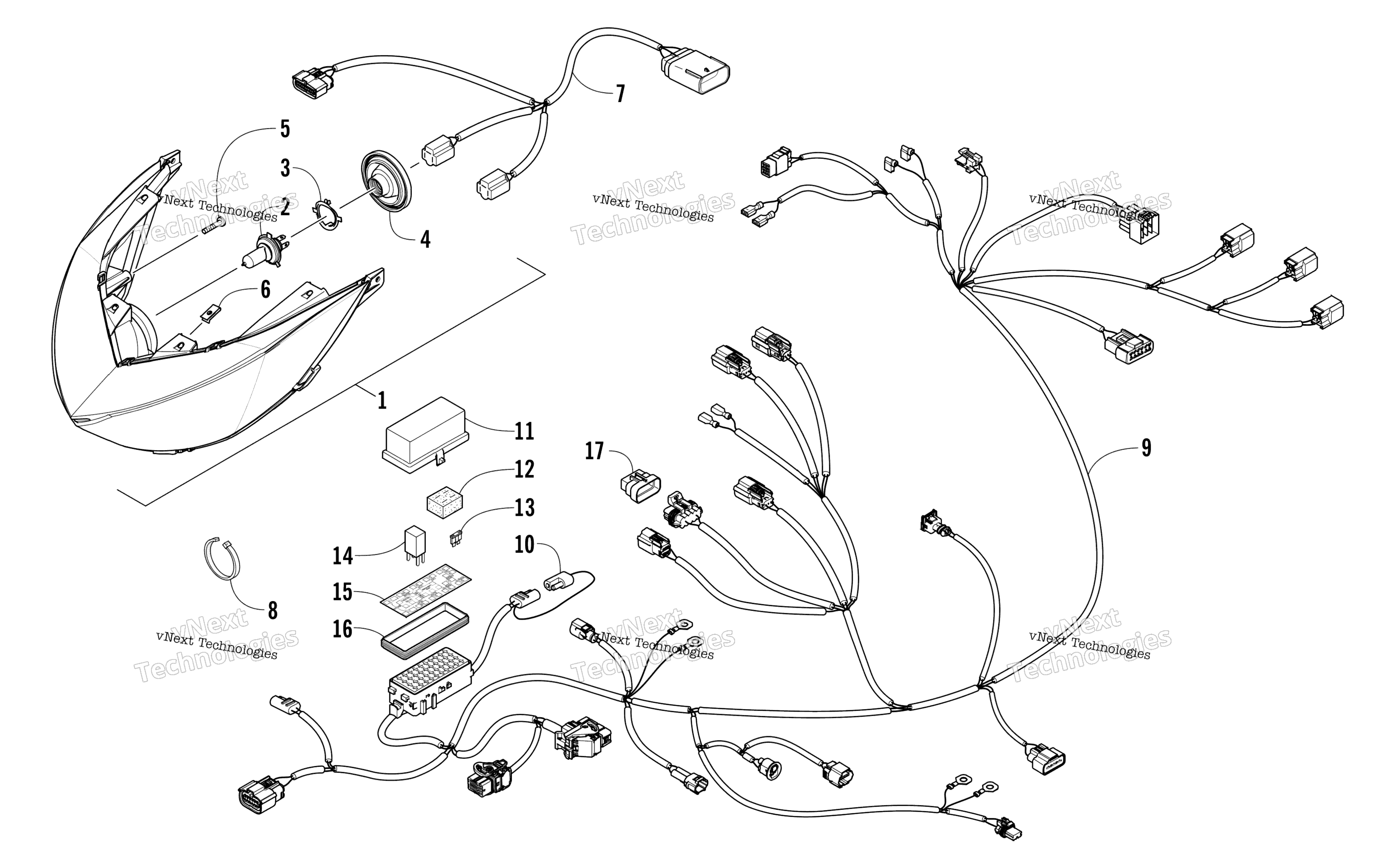 Фара And Wiring Assemblies