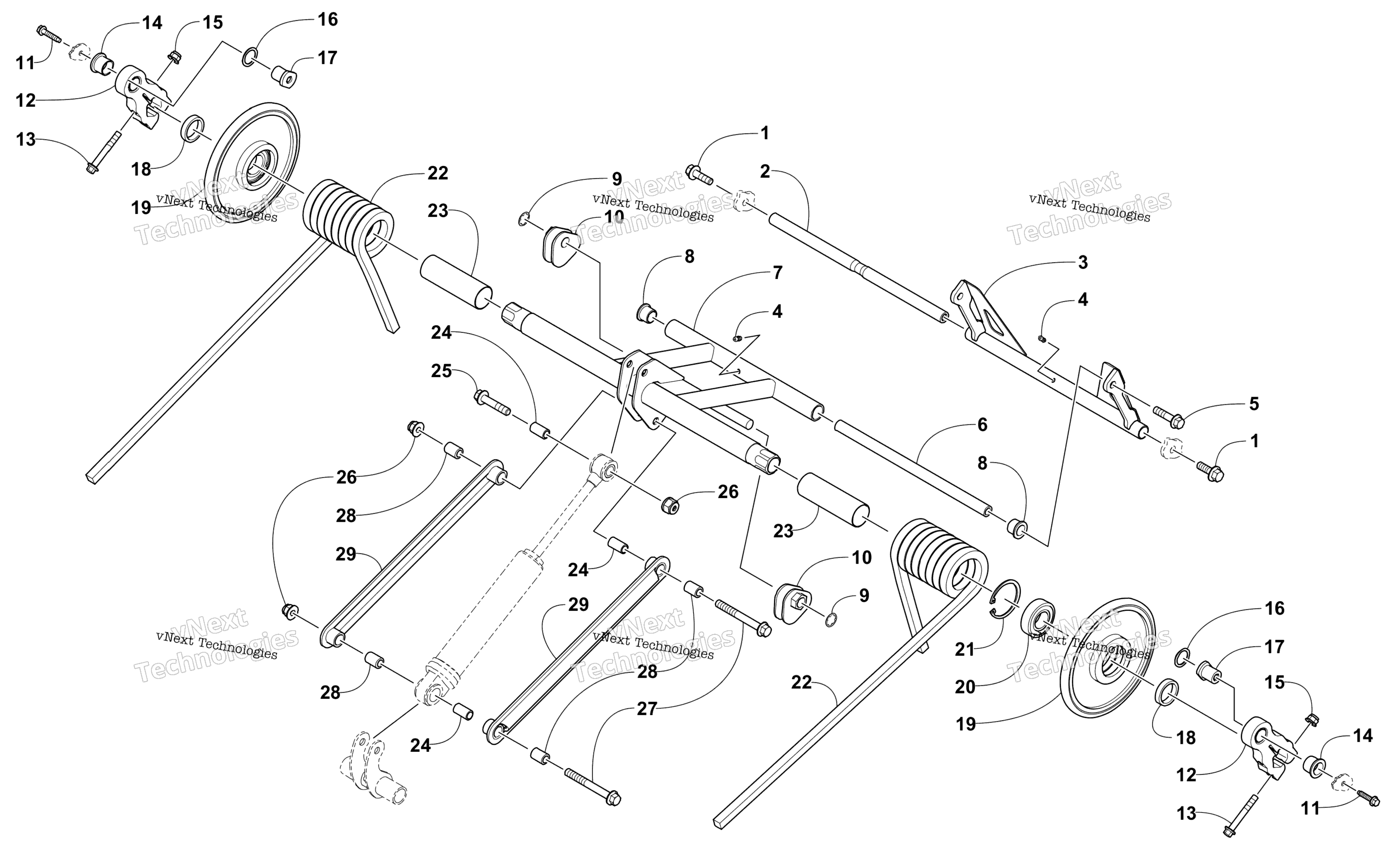 Задняя часть Suspension Rear Arm Assembly
