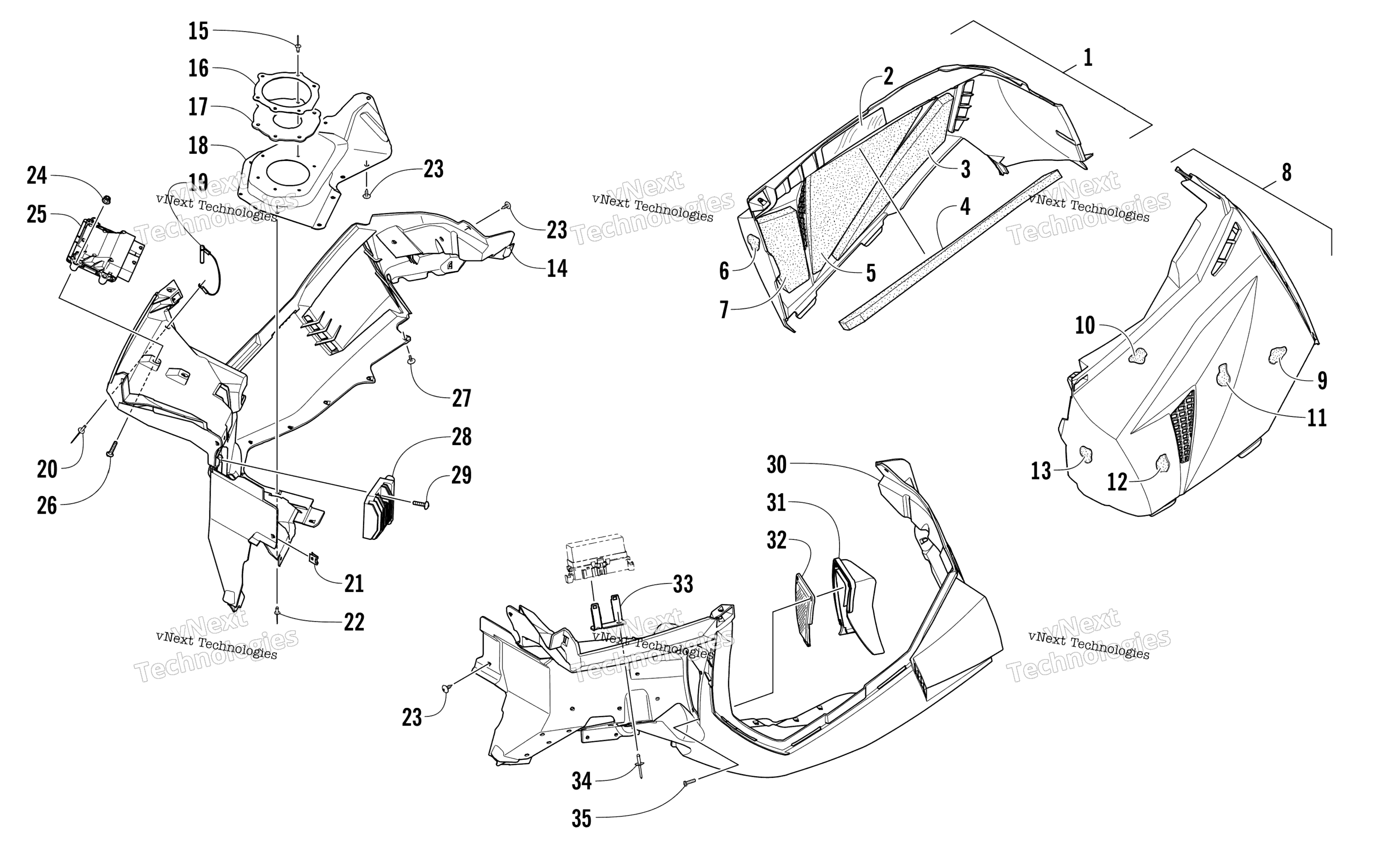 Skid Plate и Side панель узел