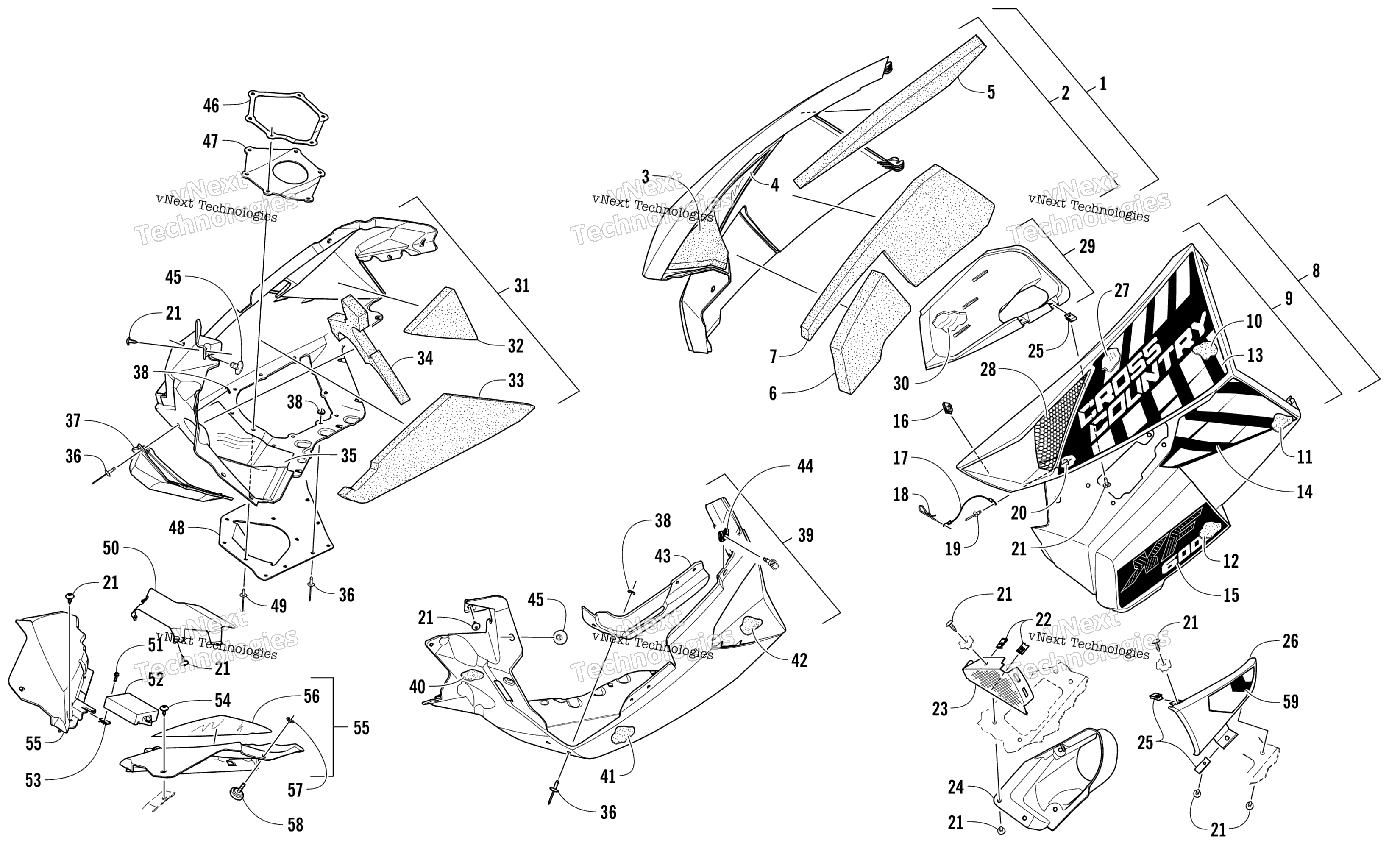 Skid Plate и Side панель узел