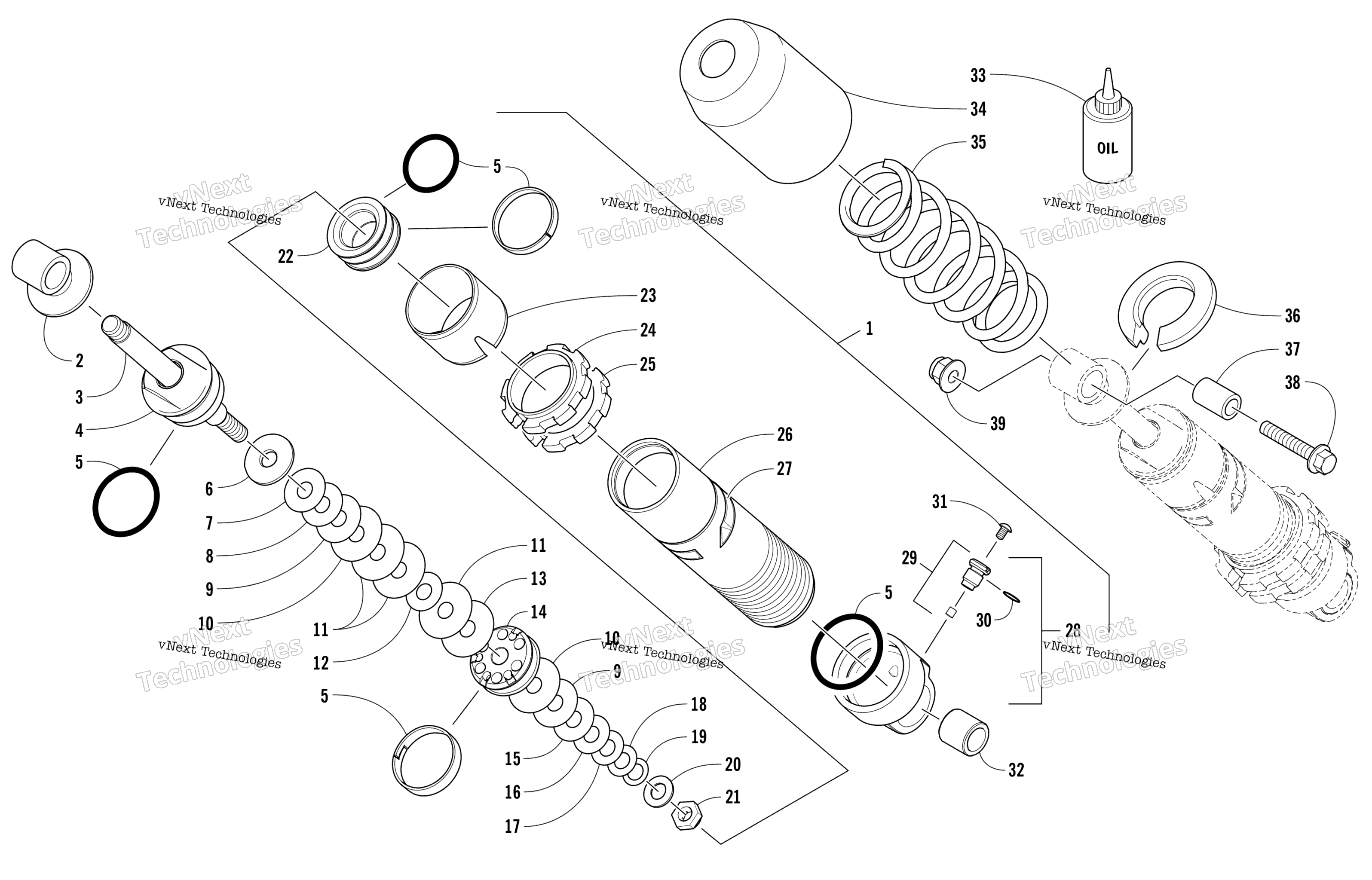 Задняя часть Suspension Front Arm Shock Absorber