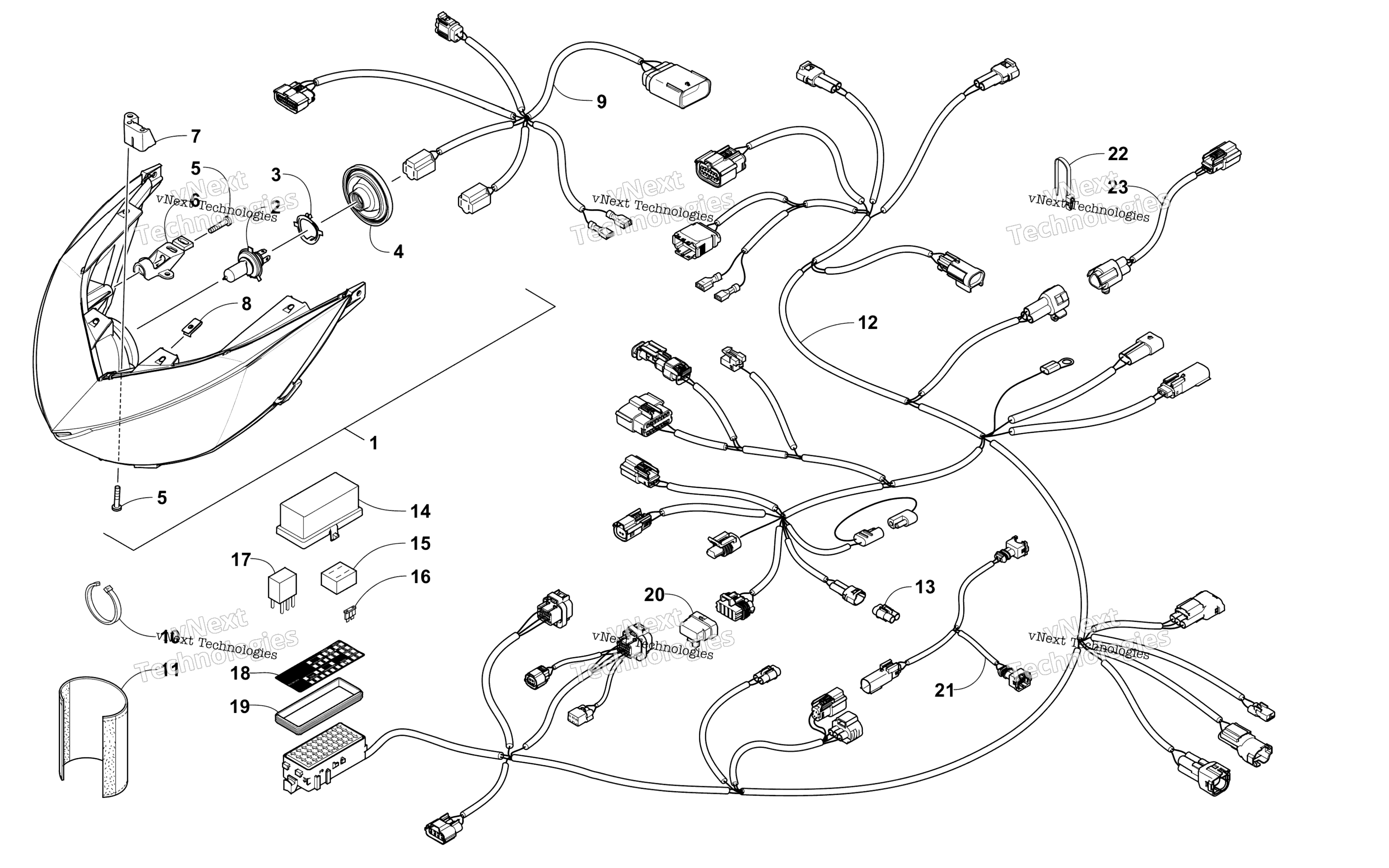 Фара And Wiring Assemblies
