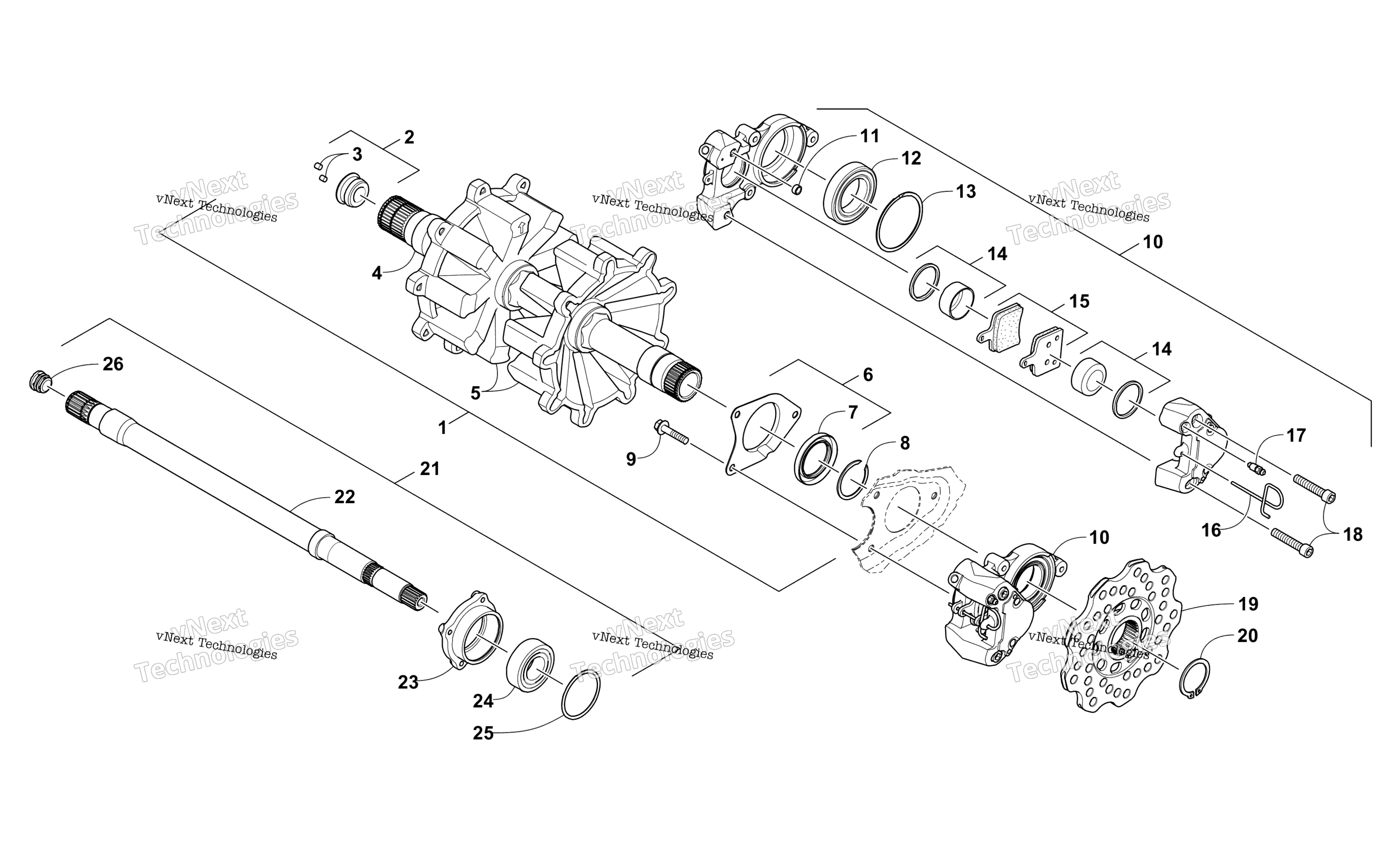Привод Train Shafts And Brake Assemblies
