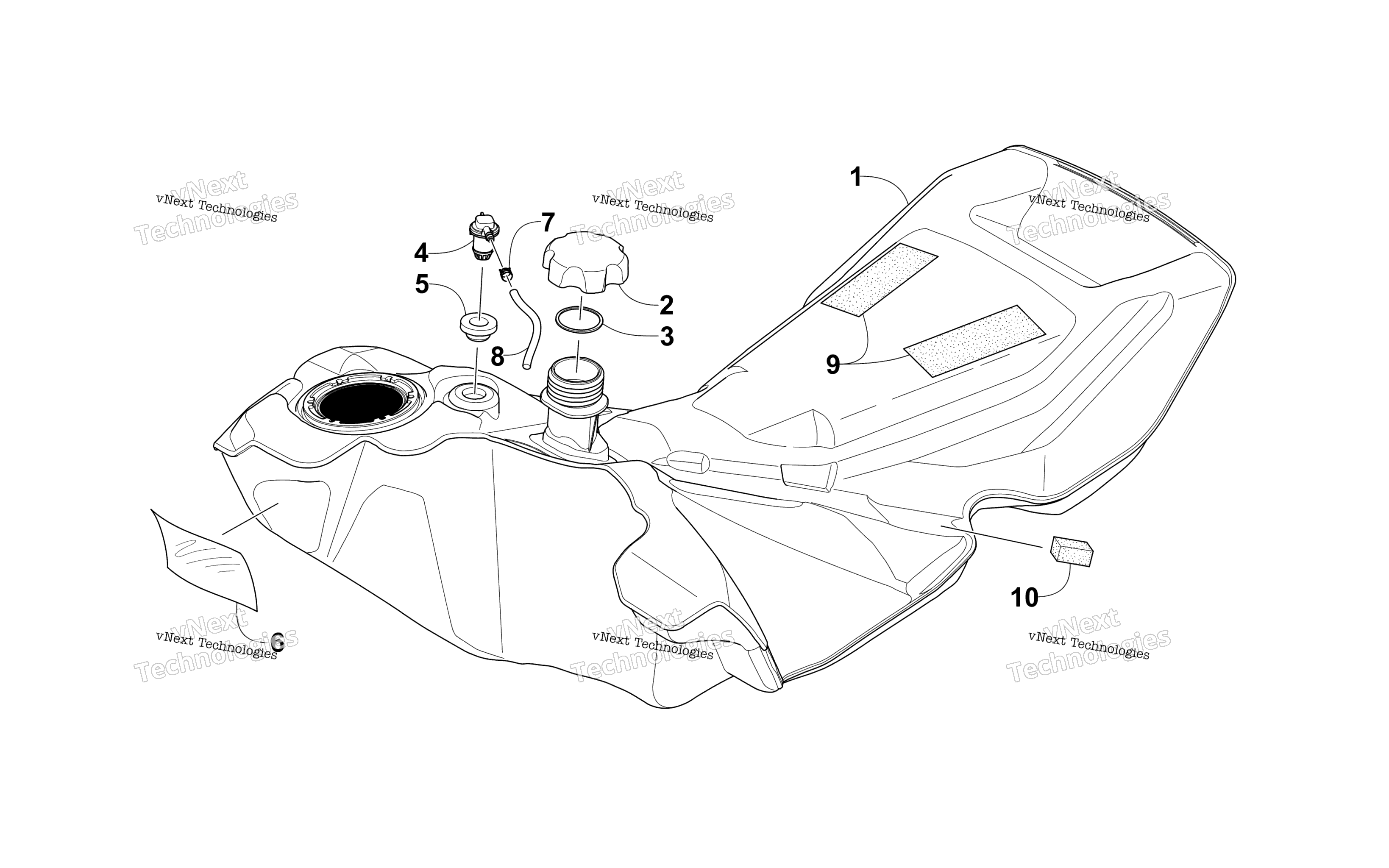 Узел топливного бака