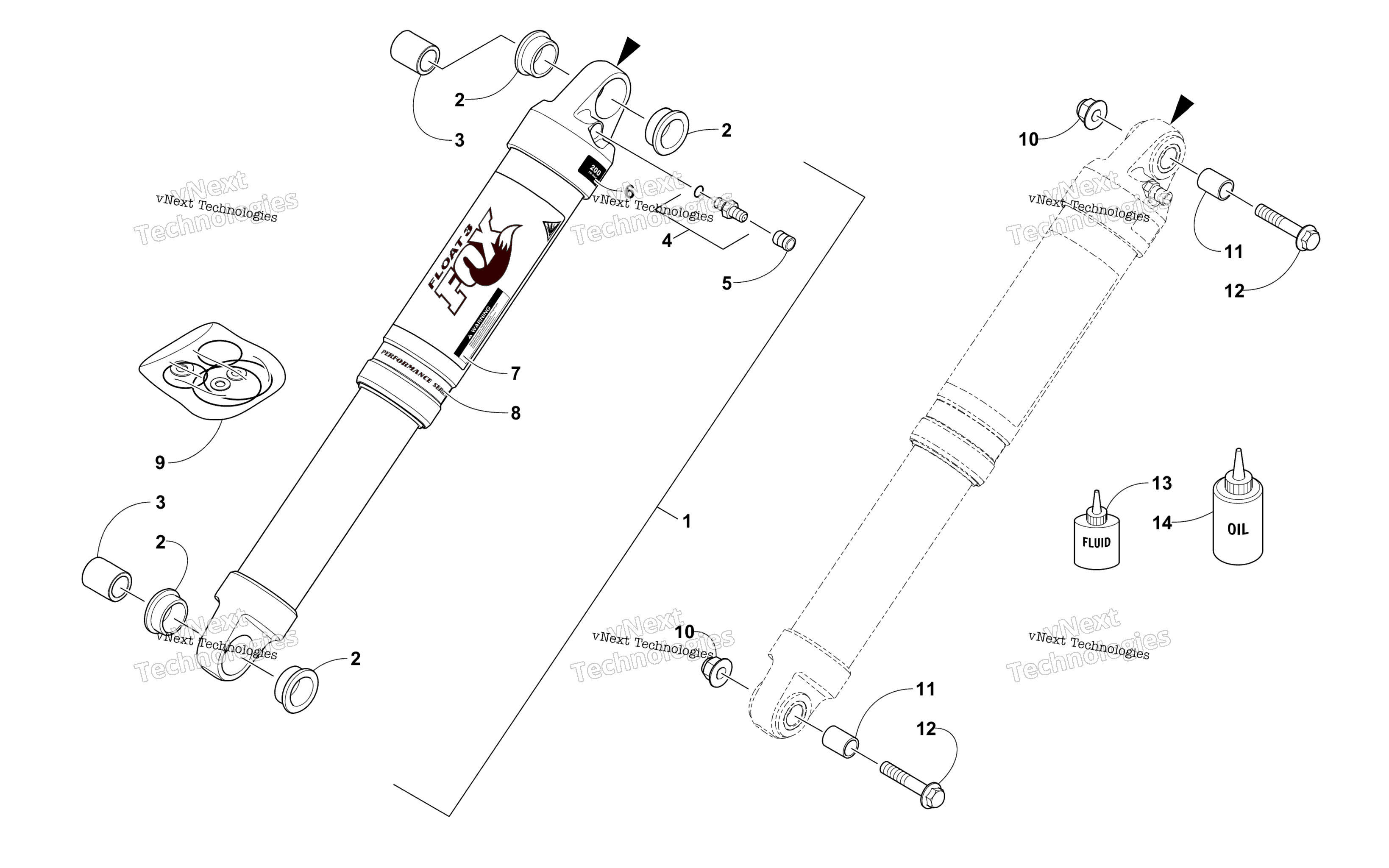 Задняя часть Suspension Rear Arm Shock Absorber