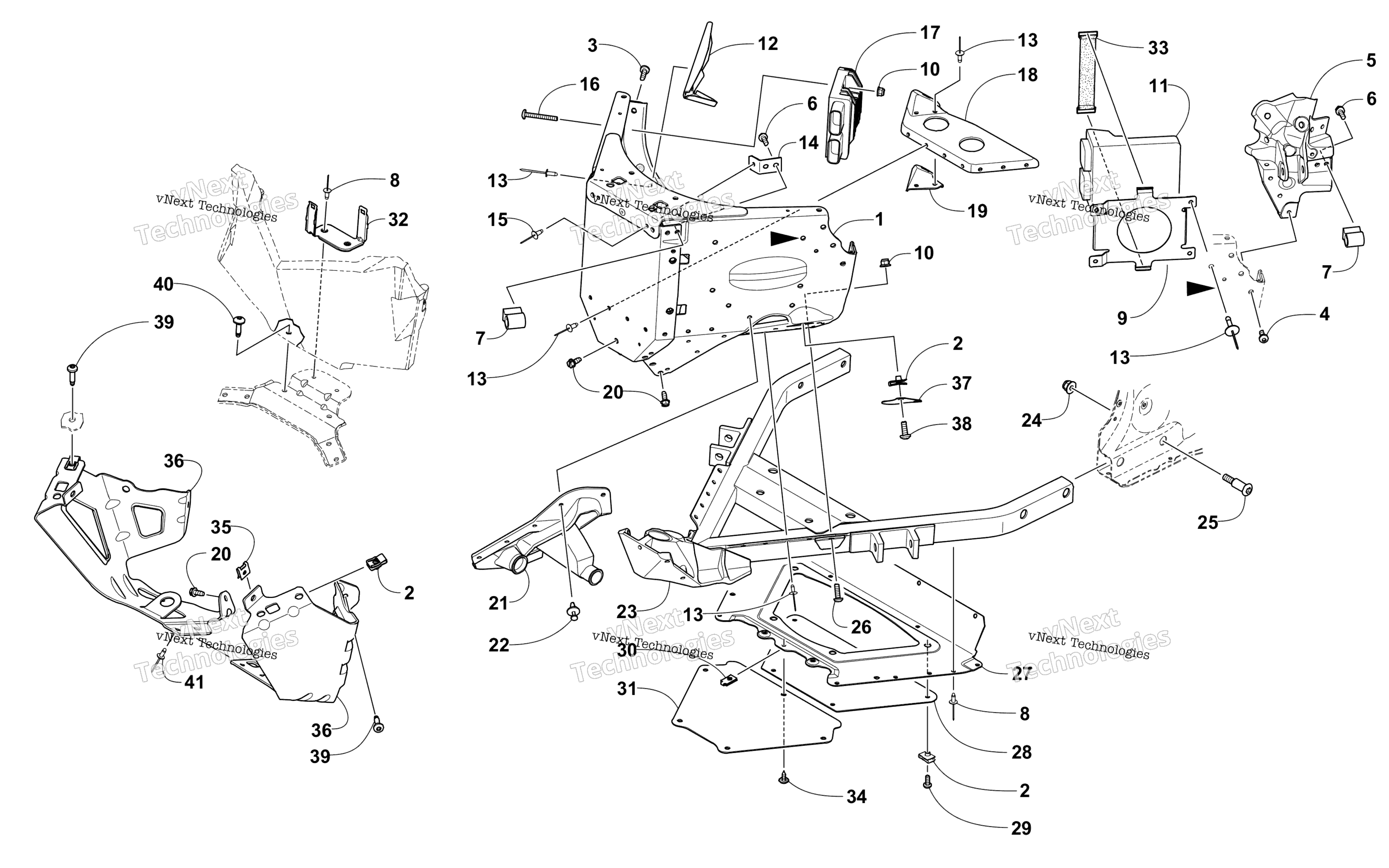 Передняя часть Frame Assembly
