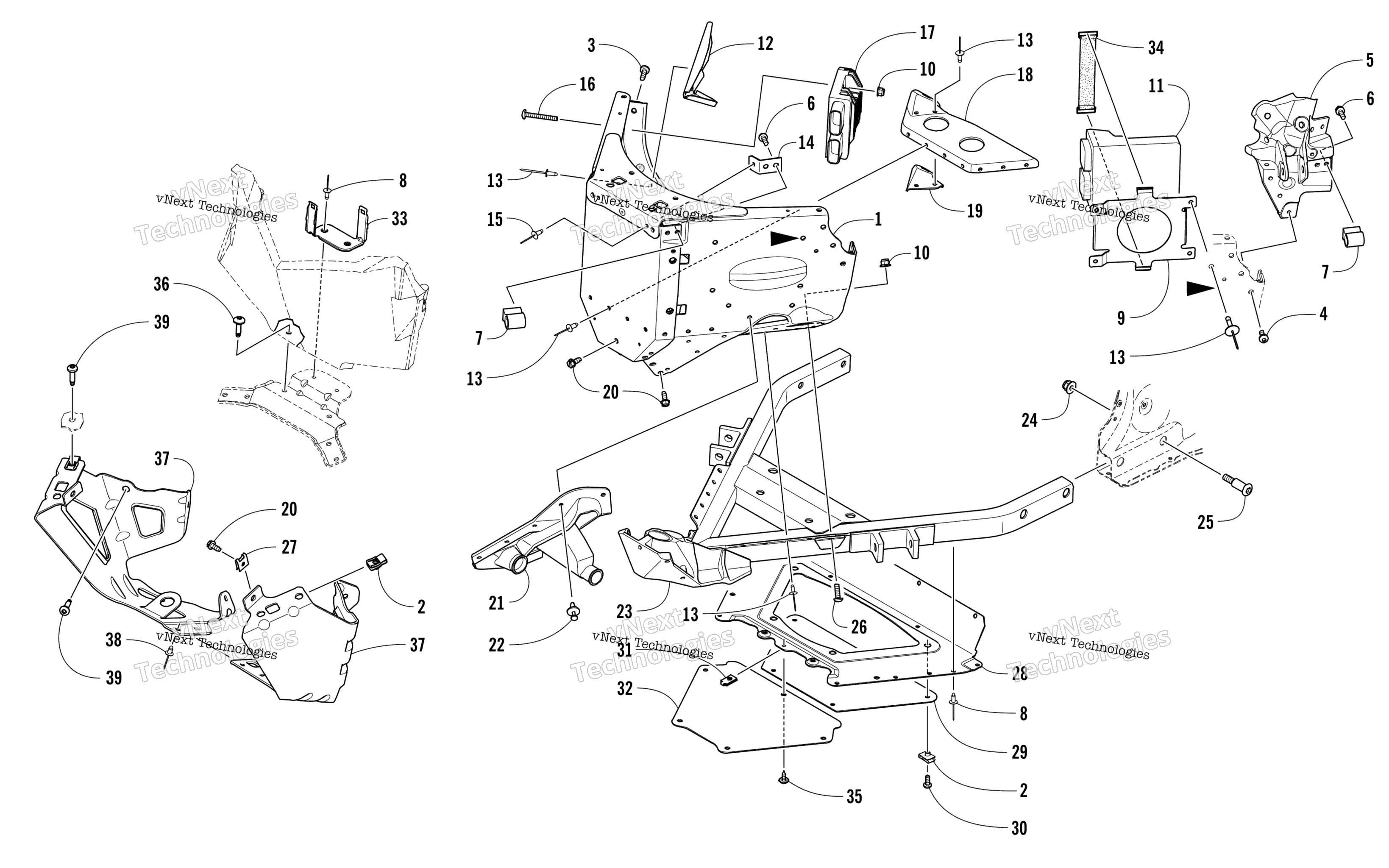 Передняя часть Frame Assembly