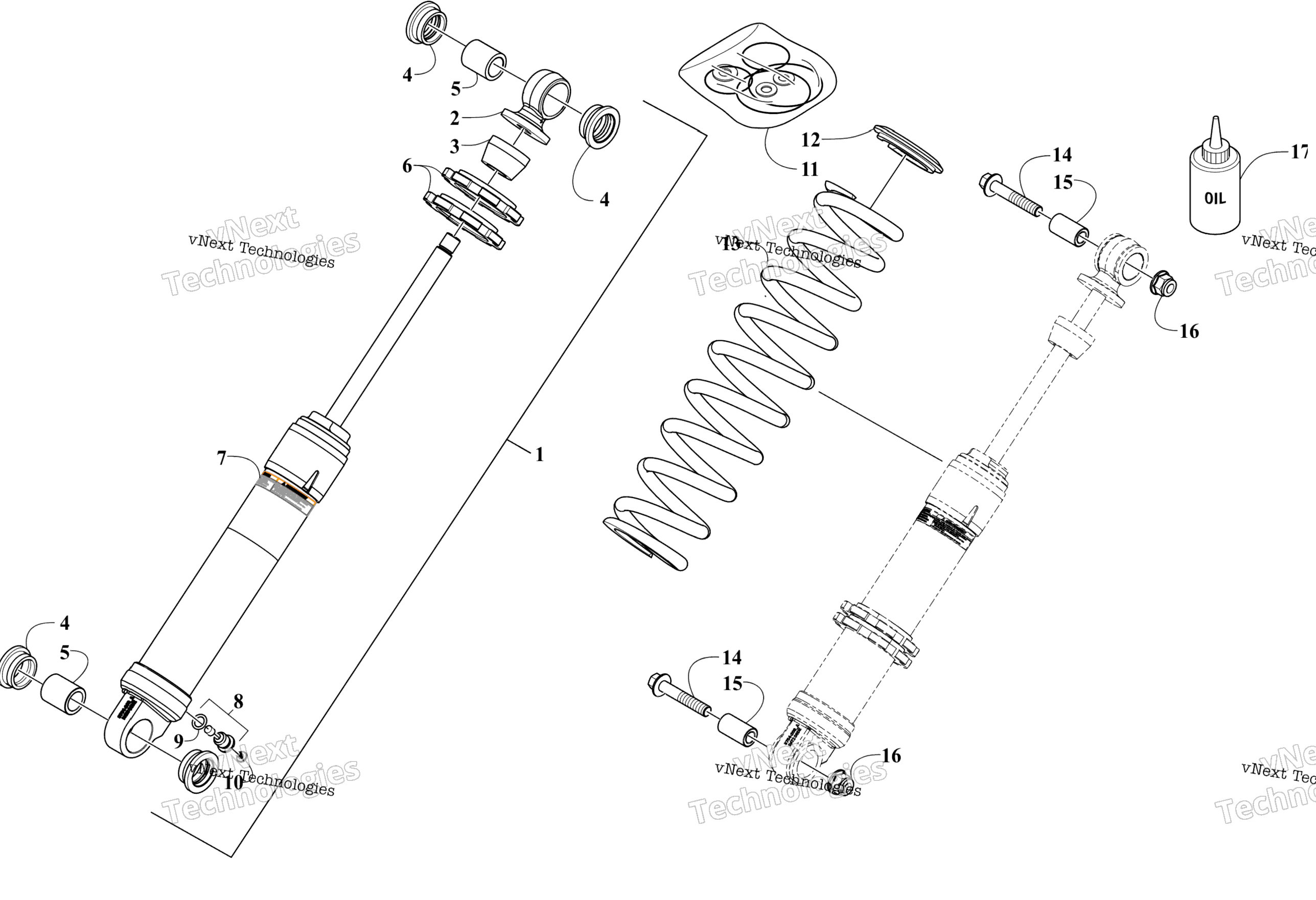 Задняя часть Suspension Rear Arm Shock Absorber