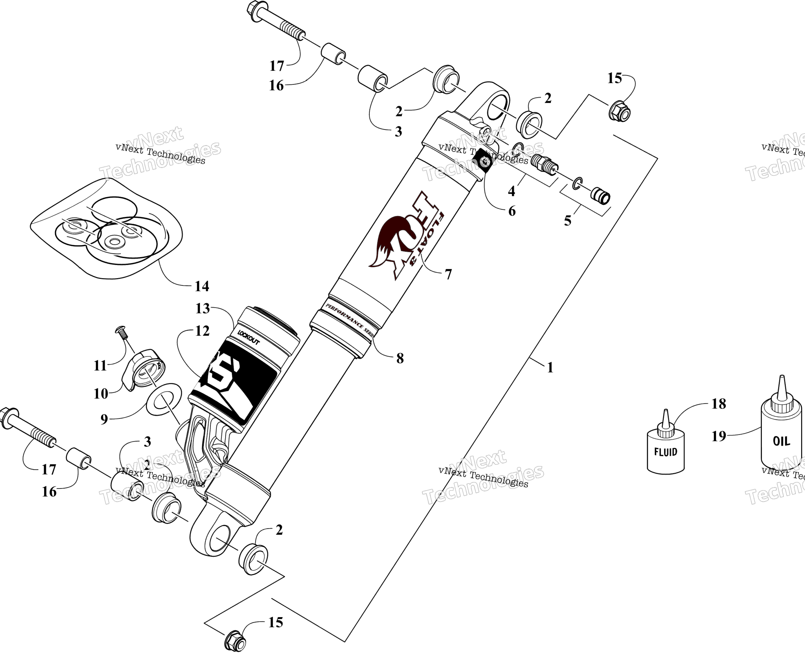Задняя часть Suspension Rear Arm Shock Absorber