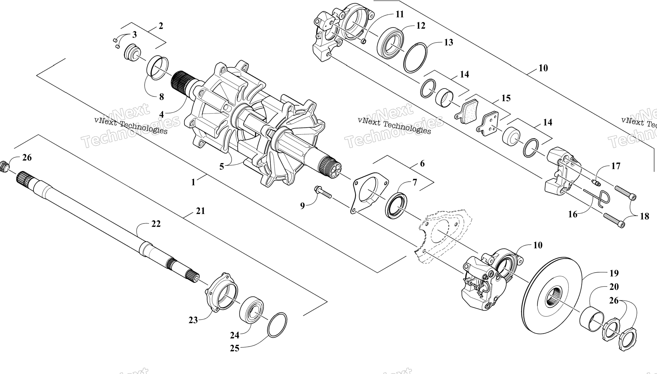 Привод Train Shafts And Brake Assemblies