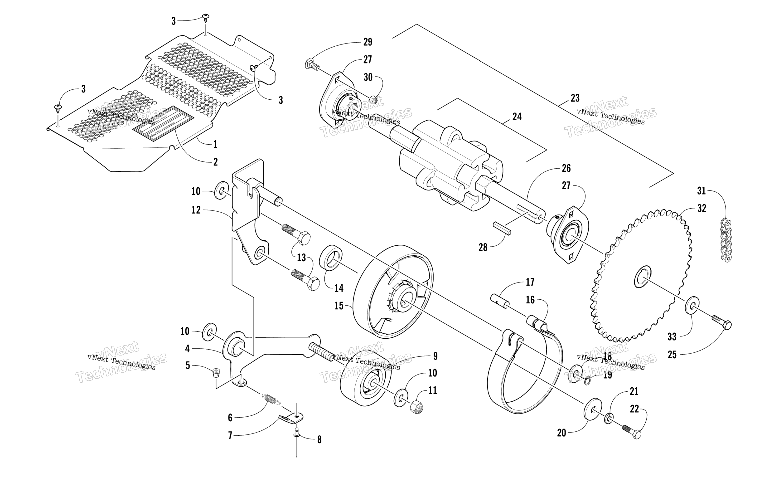 Привод Train Shaft And Brake Assemblies