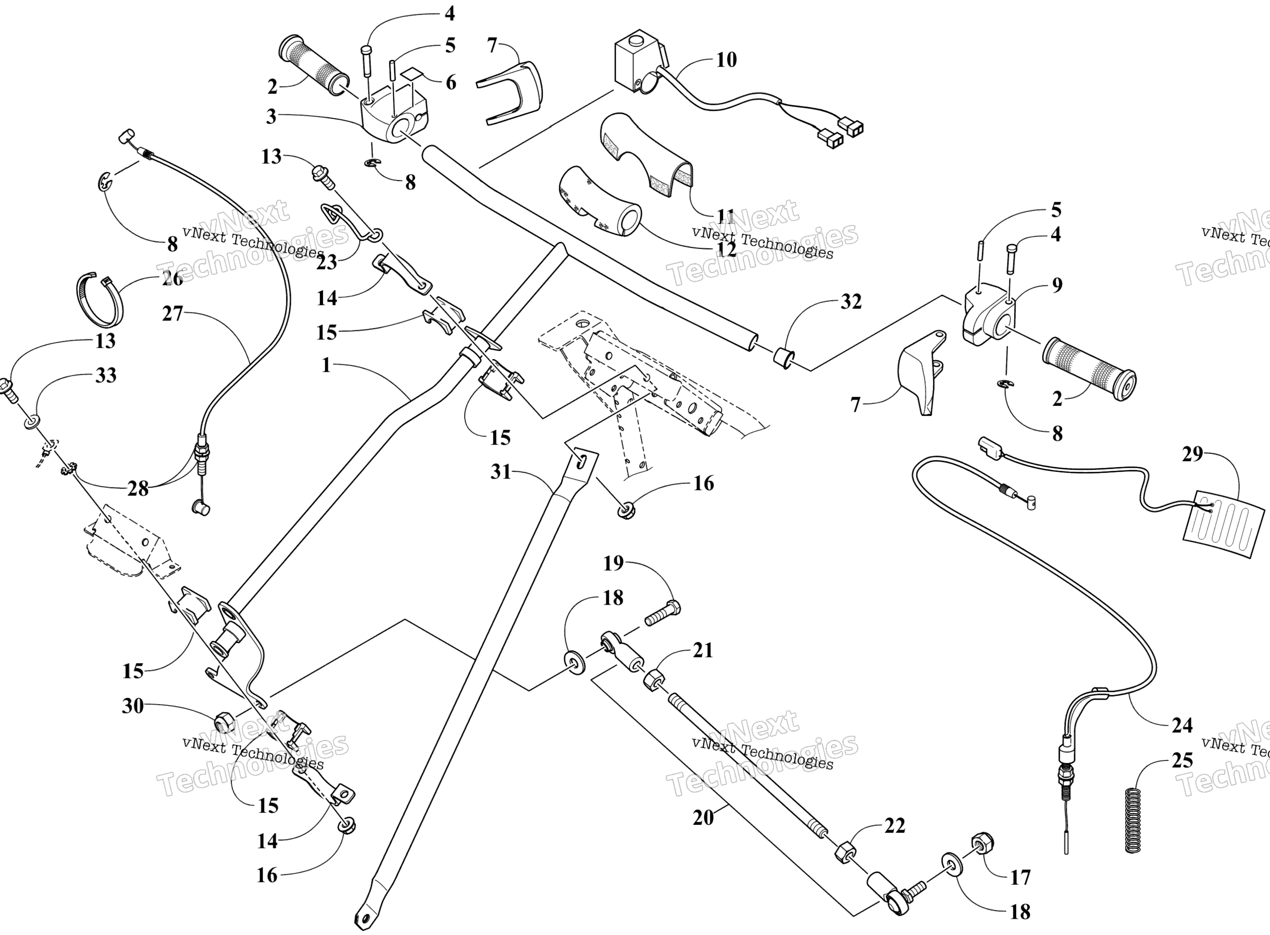 Рулевое управление Post And Tie Rod Assembly