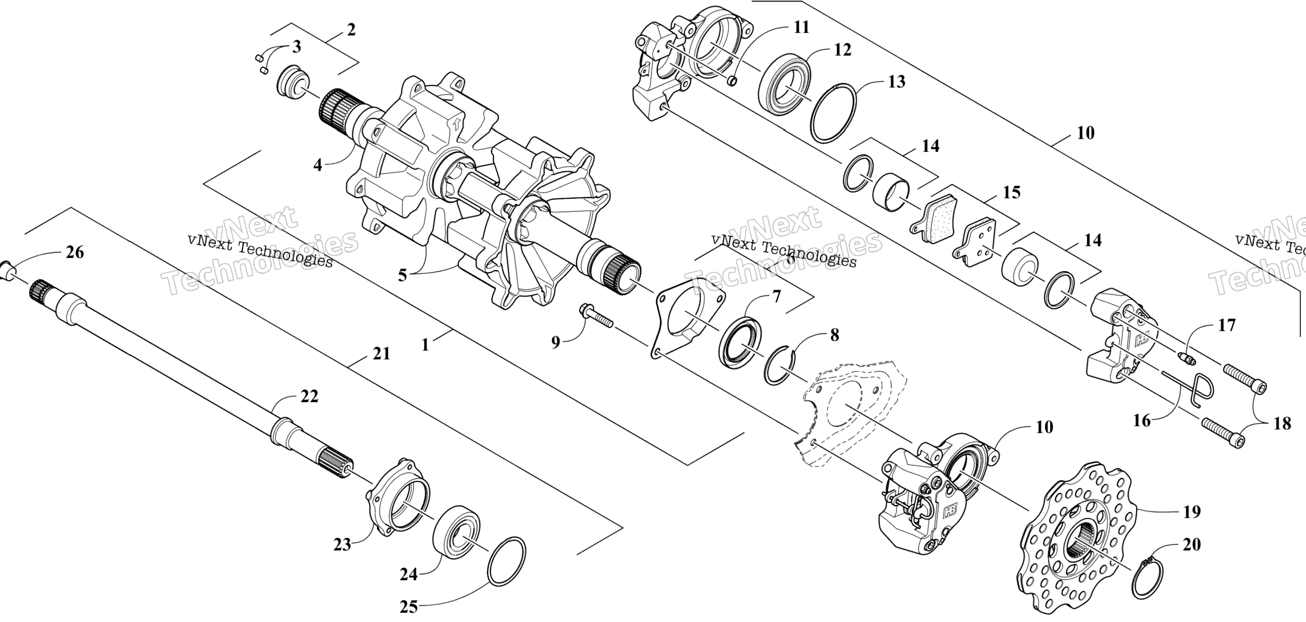 Привод Train Shafts And Brake Assemblies