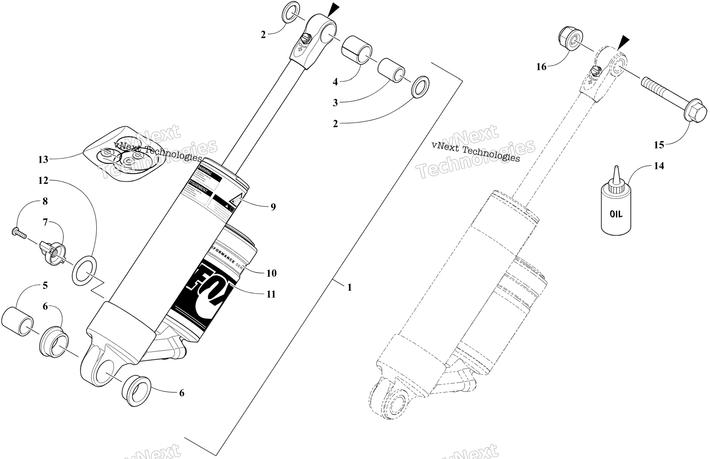 Задняя часть Suspension Rear Arm Shock Absorber