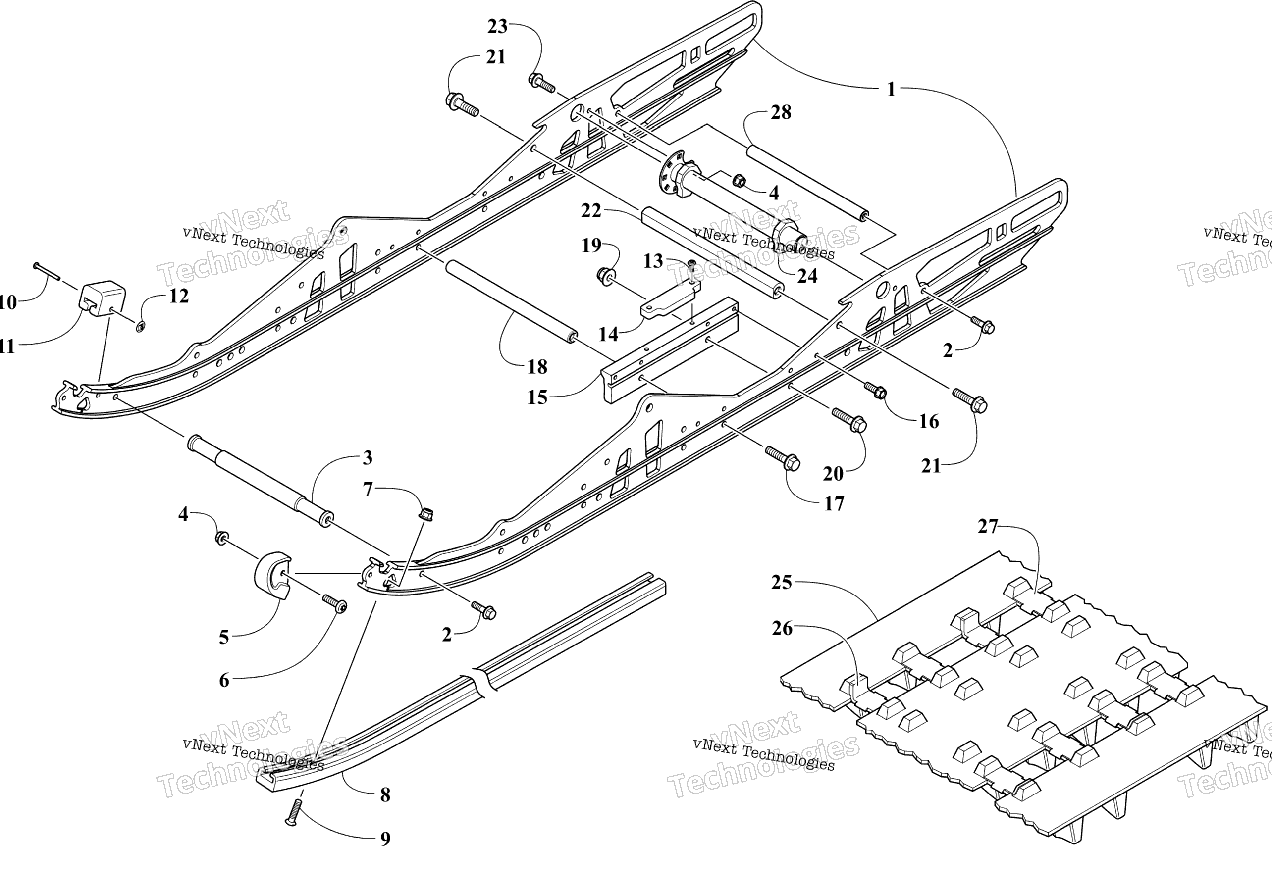 Slide Rail и Track узел