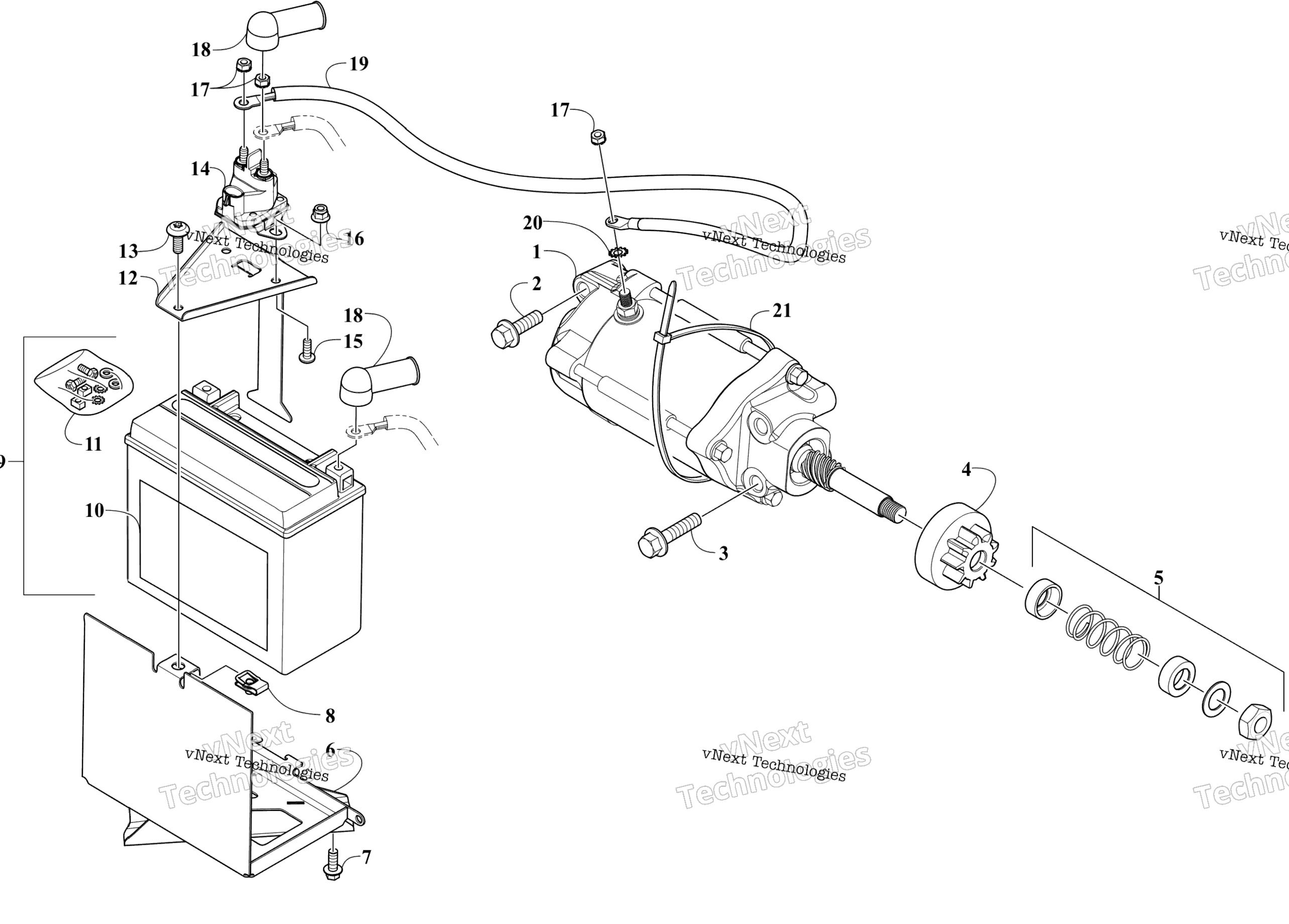 Аккумулятор And Starter Assembly
