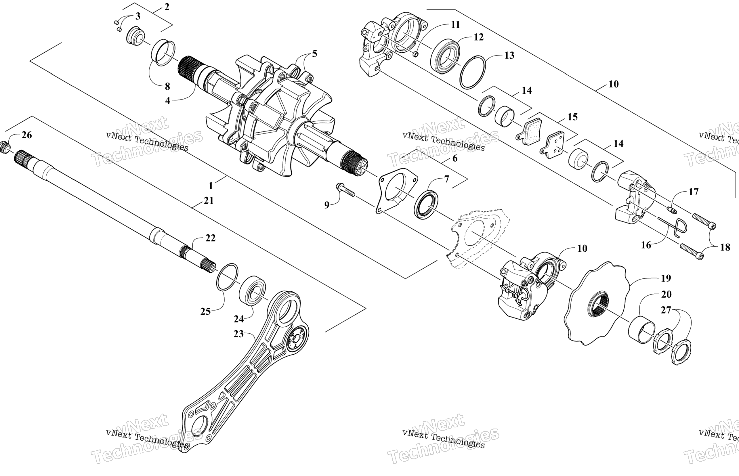 Привод Train Shafts And Brake Assemblies
