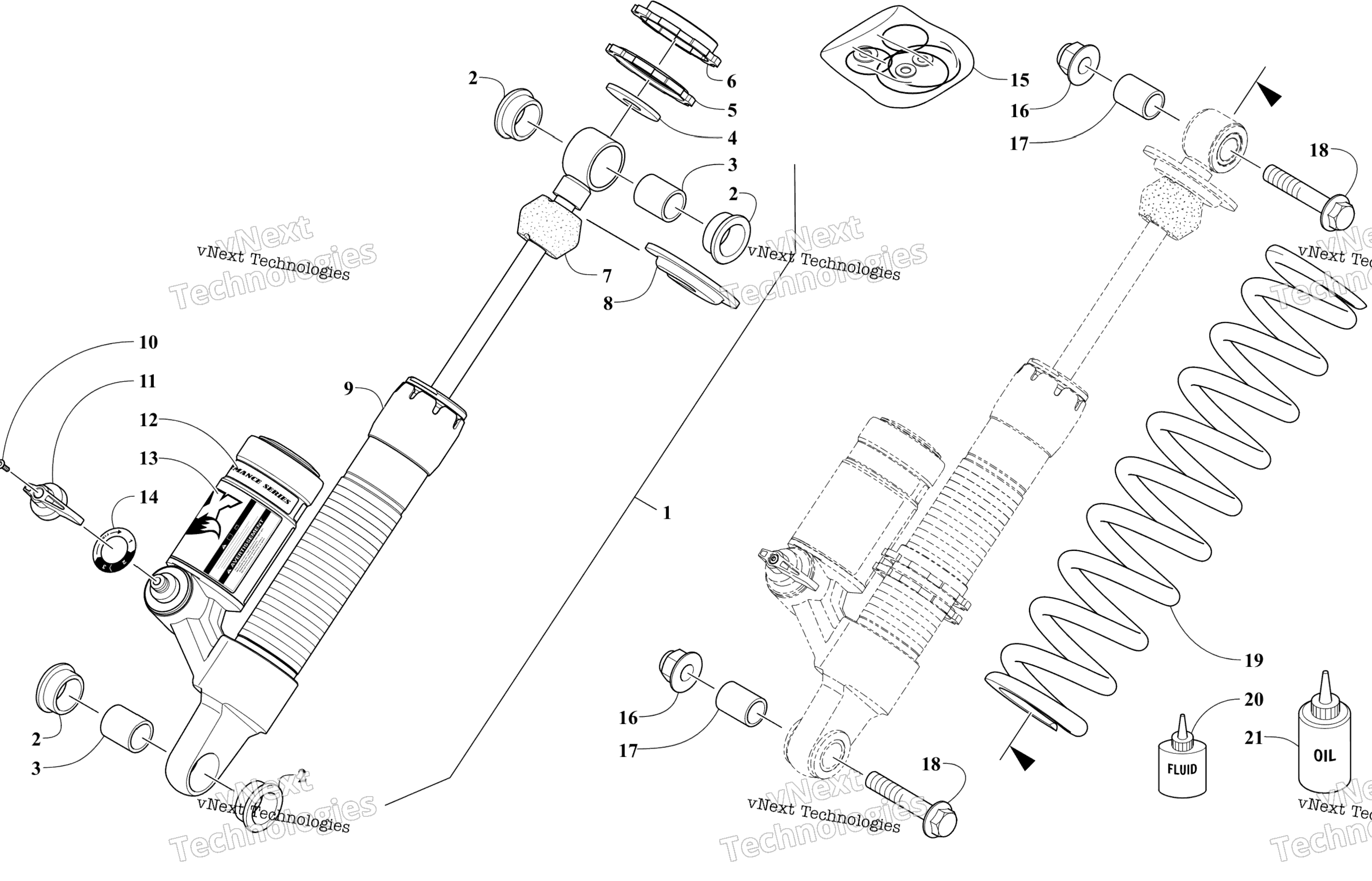 Задняя часть Suspension Rear Arm Shock Absorber