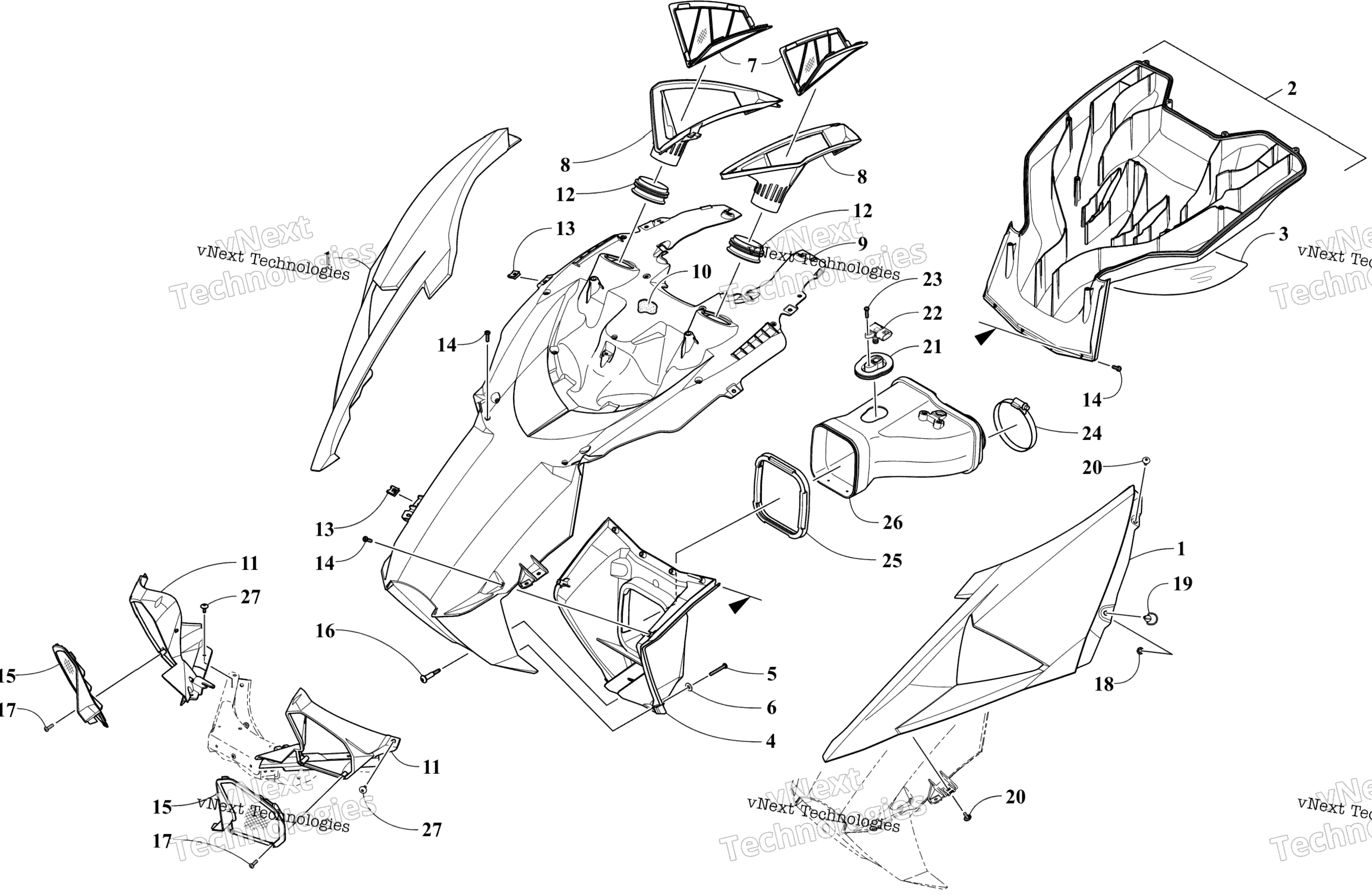 Капот And Air Intake Assembly