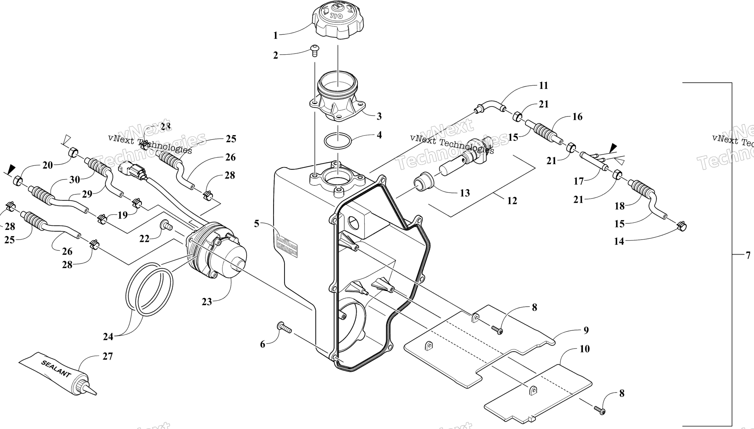 масляный Tank Assembly